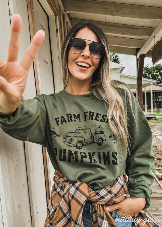 Farm Fresh Pumpkins Sweatshirt *5 Colors (S-3X)