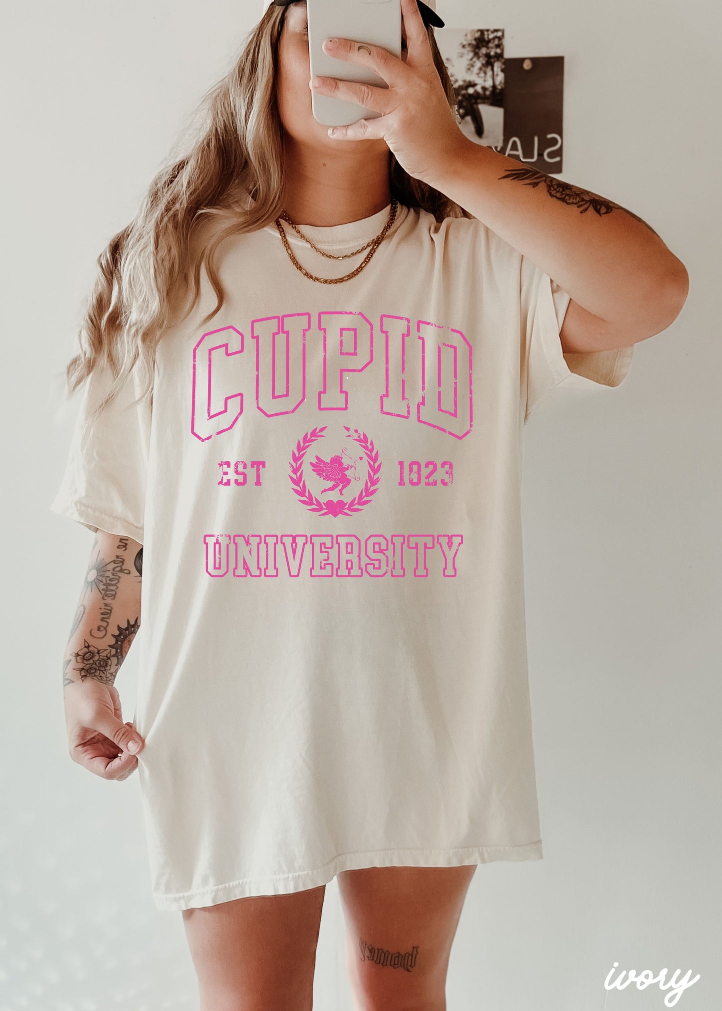 Cupid University Tee *10 Colors (S-3X)