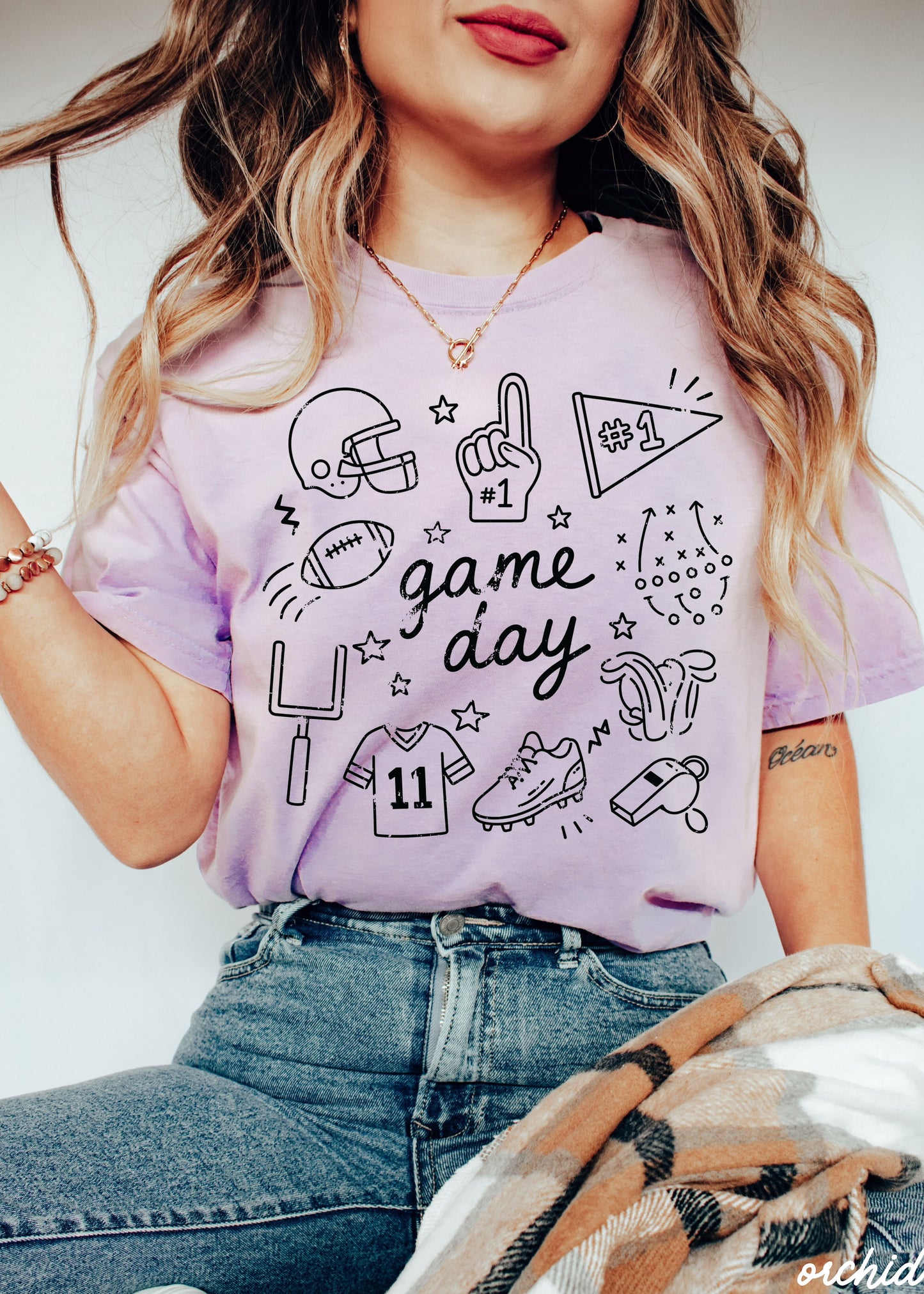 Football Game Day Doodle Tee *21 Colors (S-3X)