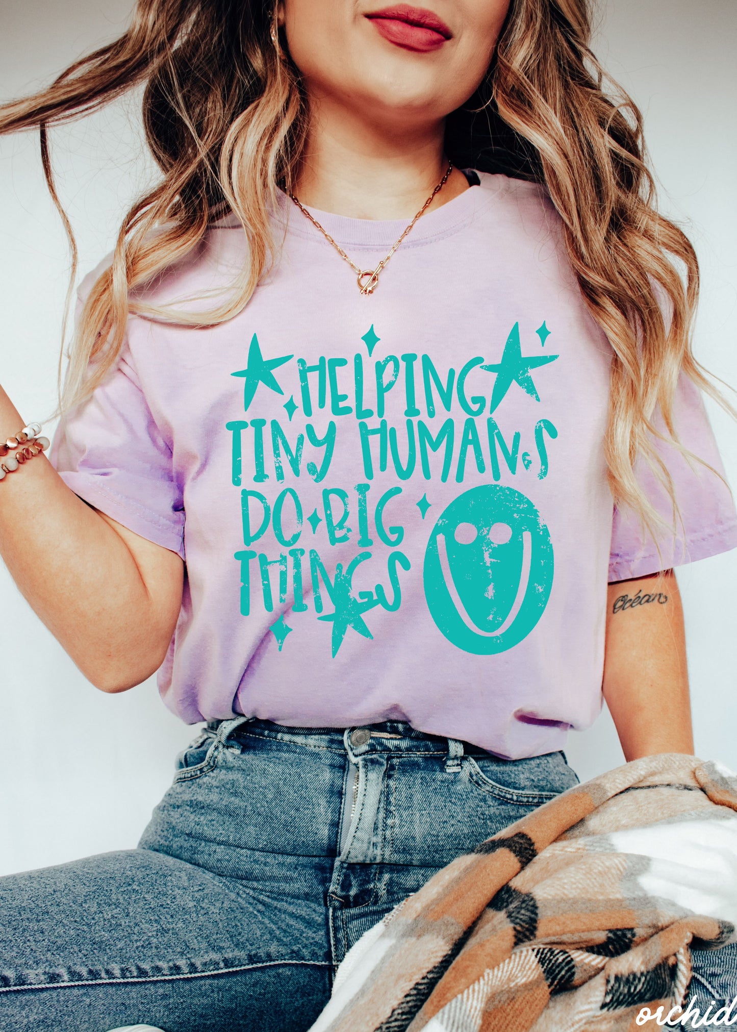 Helping Tiny Humans Teacher Tee *21 Colors (S-3X)