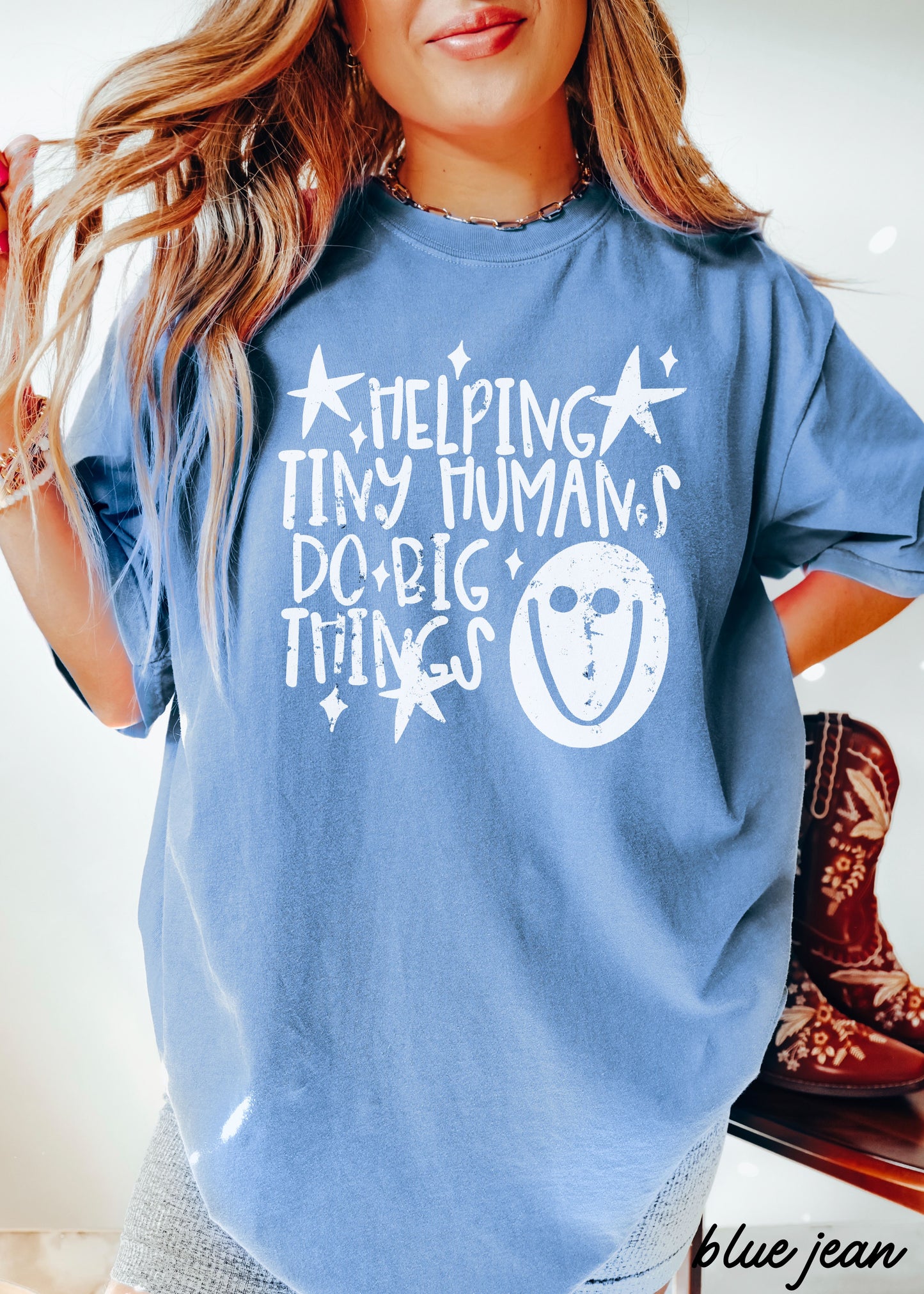 Helping Tiny Humans Teacher Tee *21 Colors (S-3X)