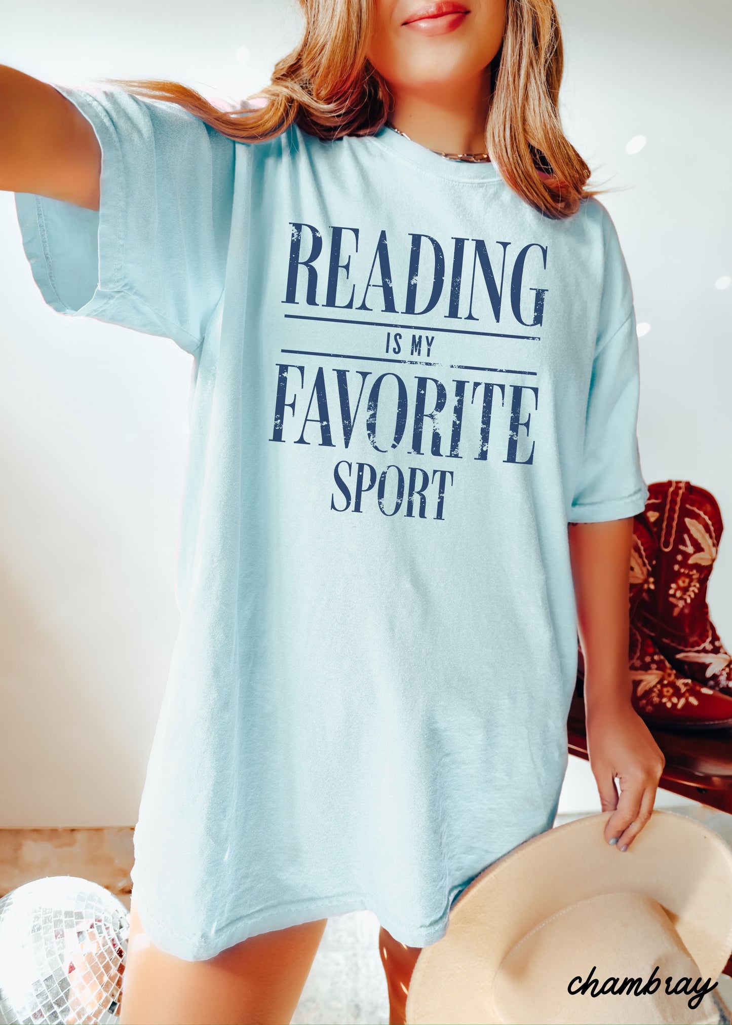 Reading Is My Favorite Sport Teacher Tee *21 Colors (S-3X)