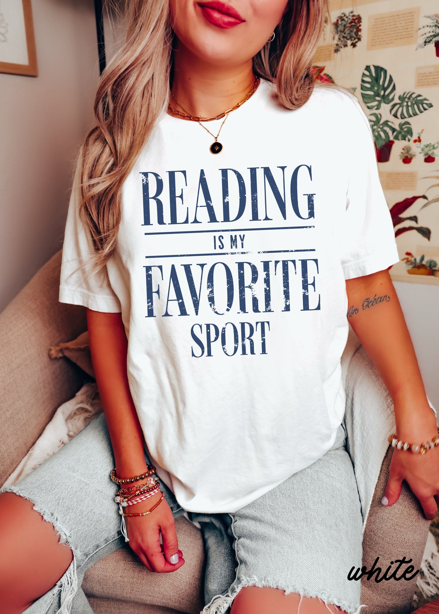 Reading Is My Favorite Sport Teacher Tee *21 Colors (S-3X)