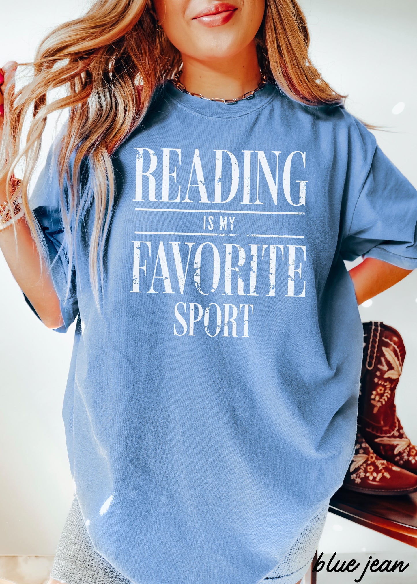 Reading Is My Favorite Sport Teacher Tee *21 Colors (S-3X)