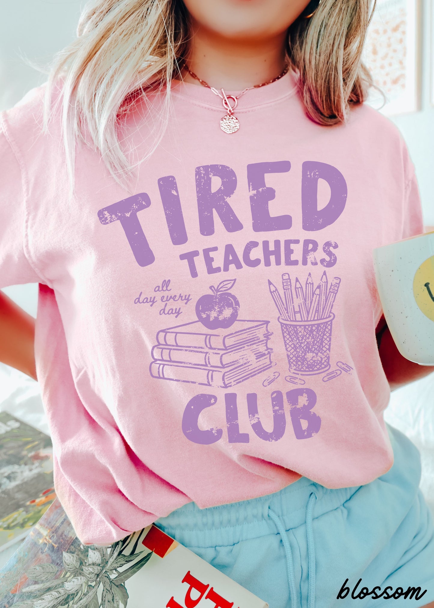 Tired Teacher Club Tee *21 Colors (S-3X)