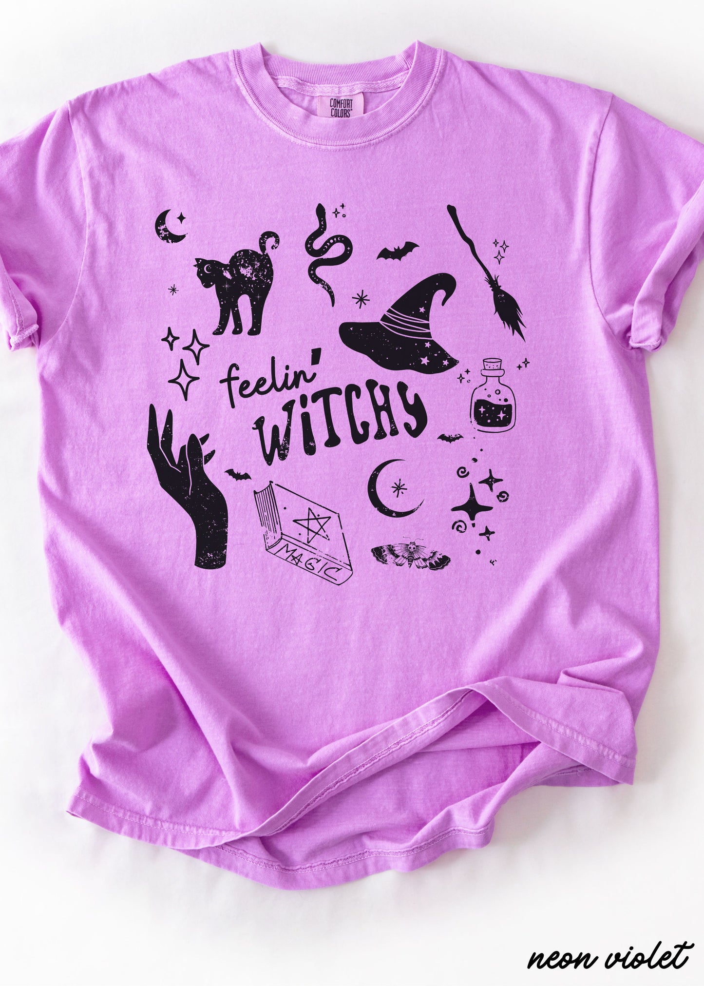 Feelin' Witchy Collage Tee *13 Colors (S-3X)