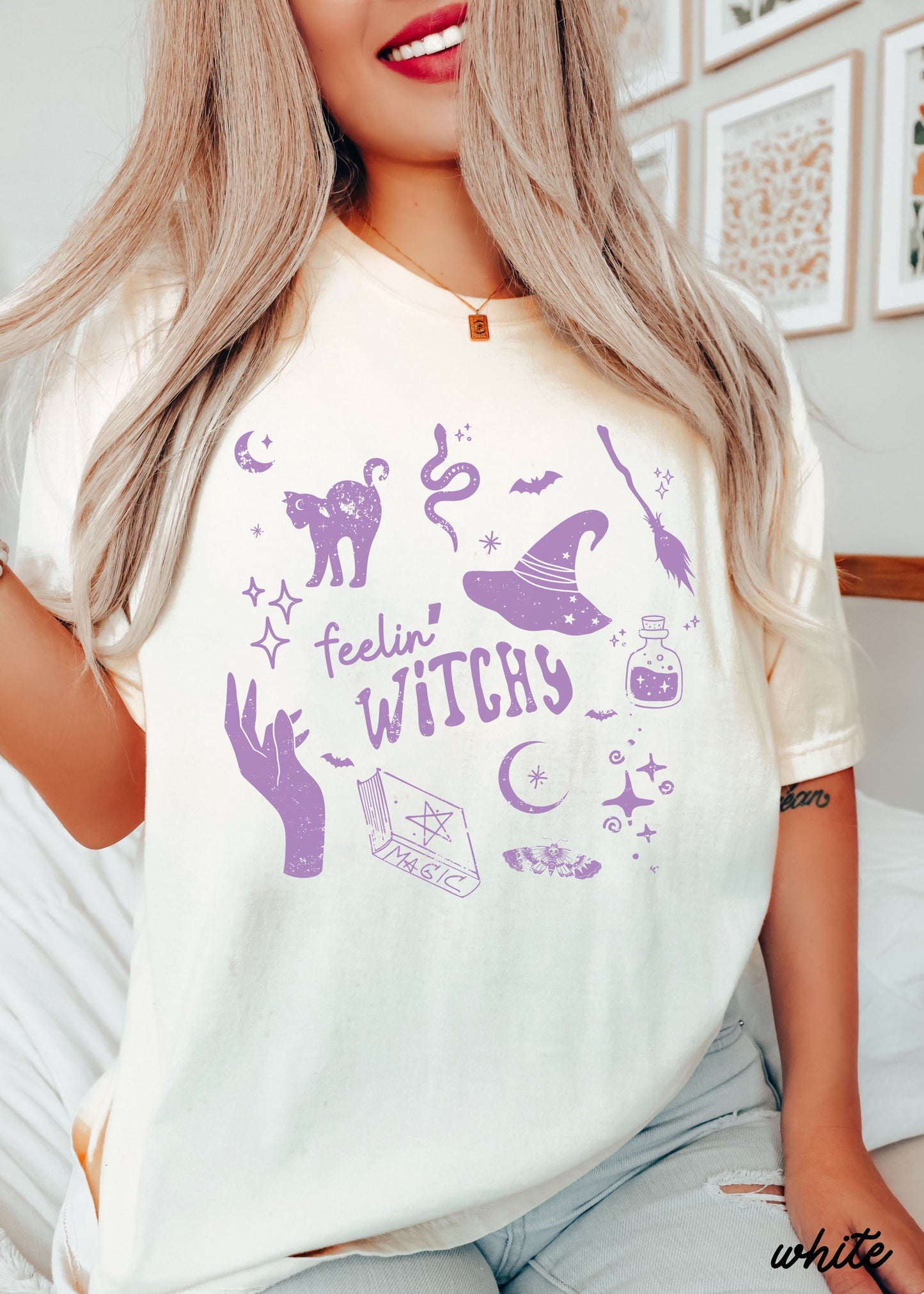 Feelin' Witchy Collage Tee *13 Colors (S-3X)