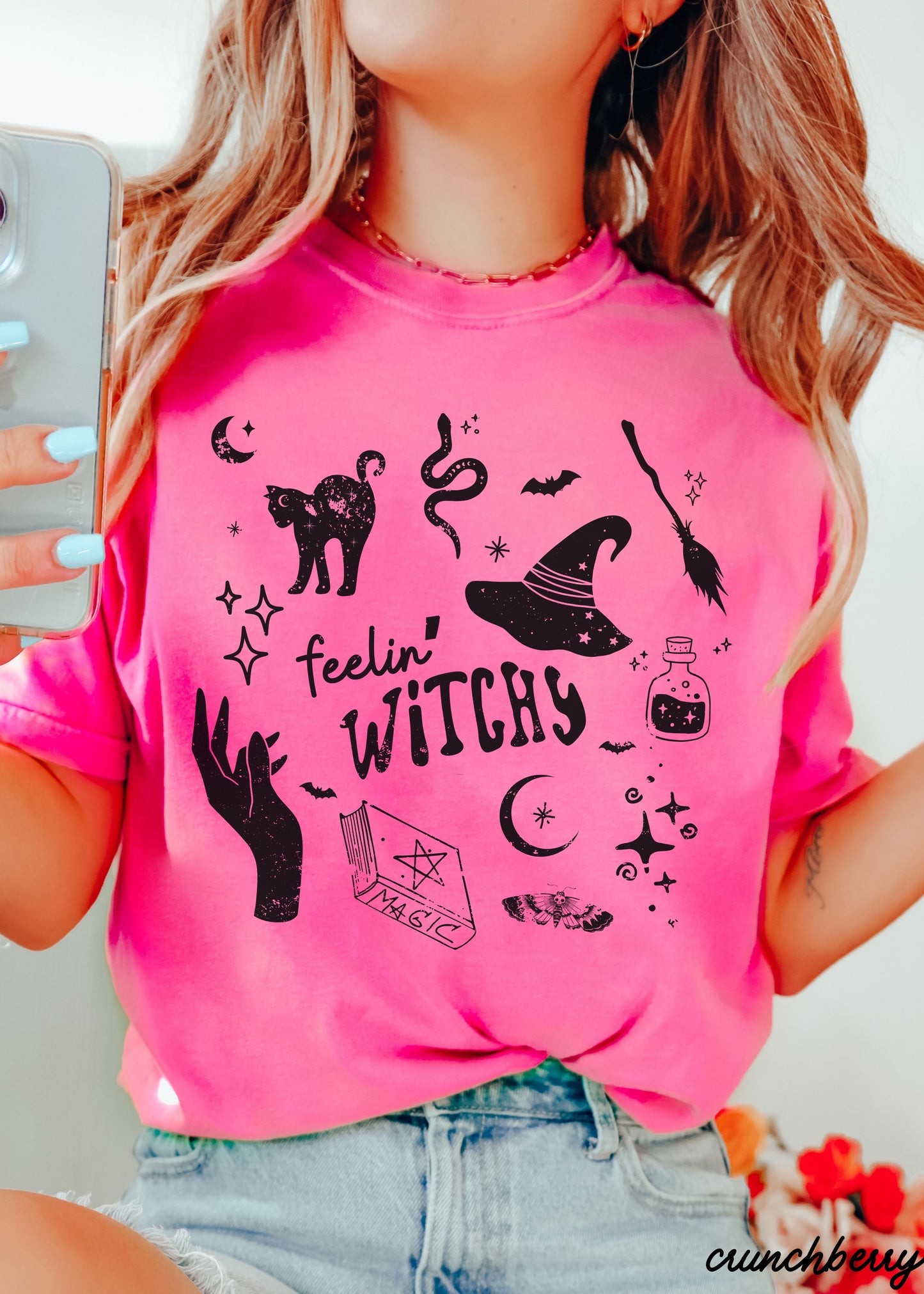 Feelin' Witchy Collage Tee *13 Colors (S-3X)