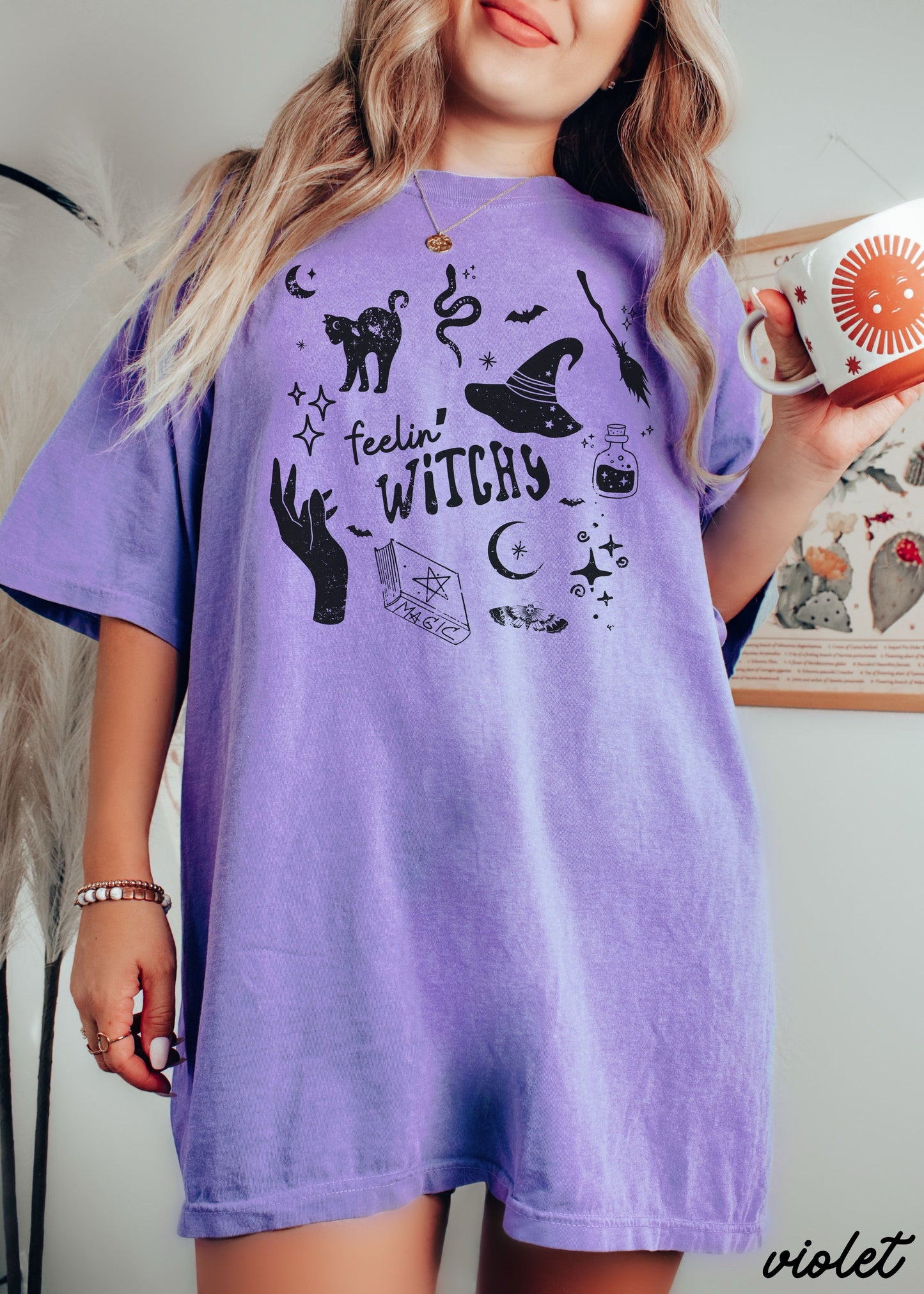 Feelin' Witchy Collage Tee *13 Colors (S-3X)