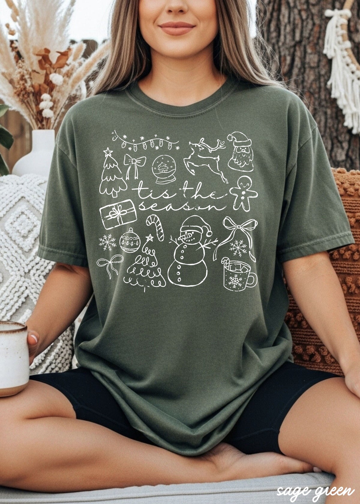 Tis the Season Doodle Tee *10 Colors (S-3X)