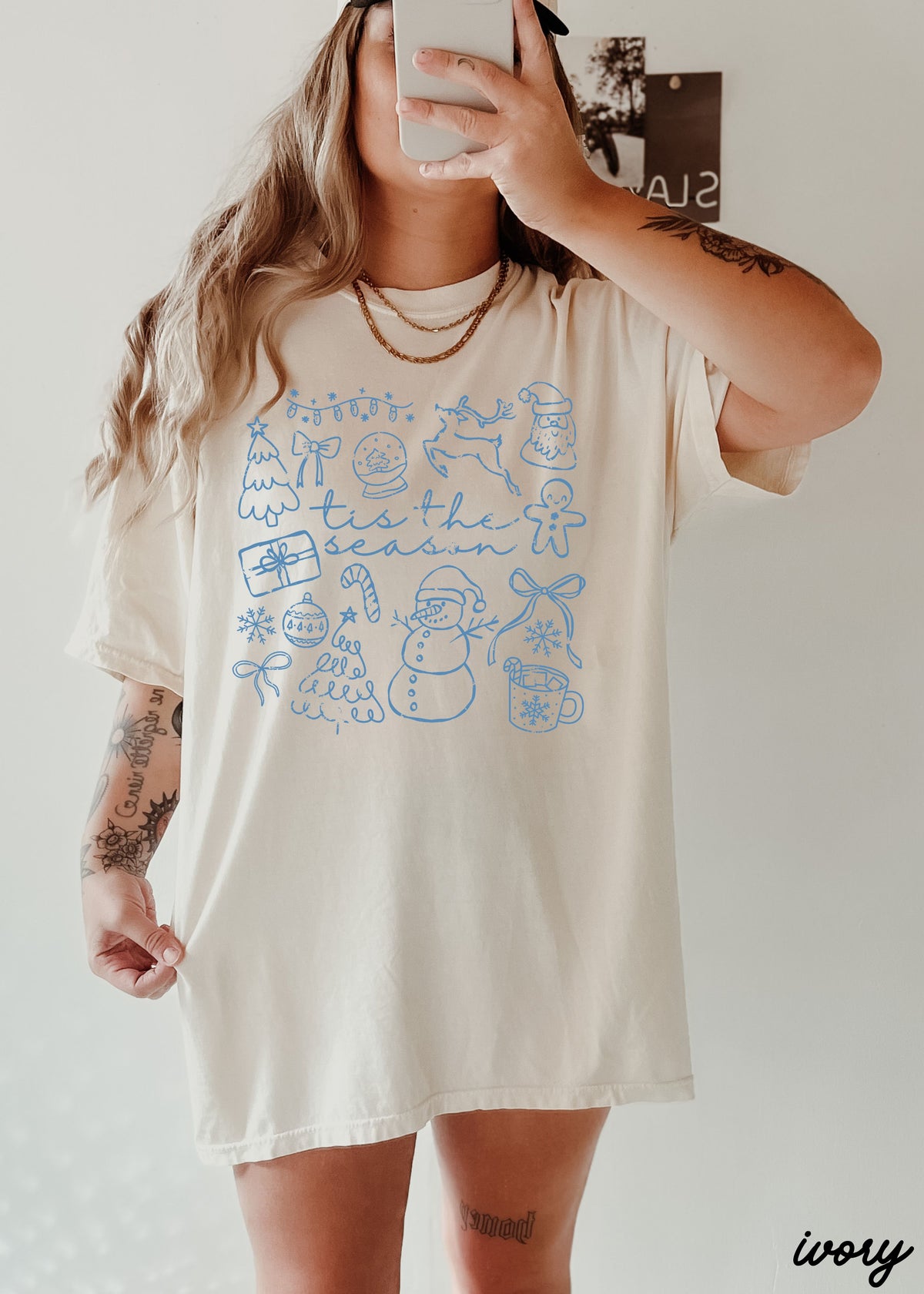 Tis the Season Doodle Tee *10 Colors (S-3X)