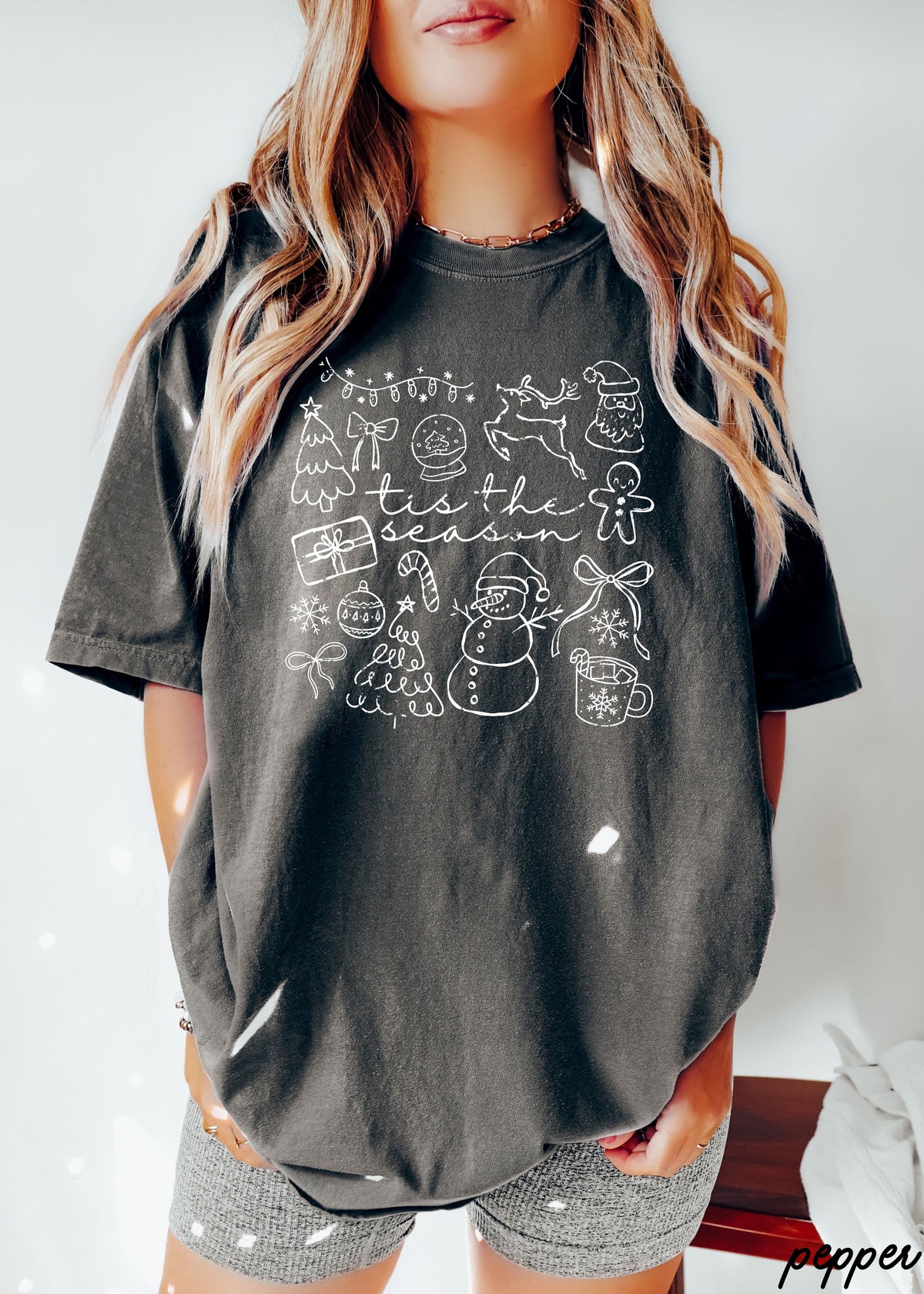 Tis the Season Doodle Tee *10 Colors (S-3X)