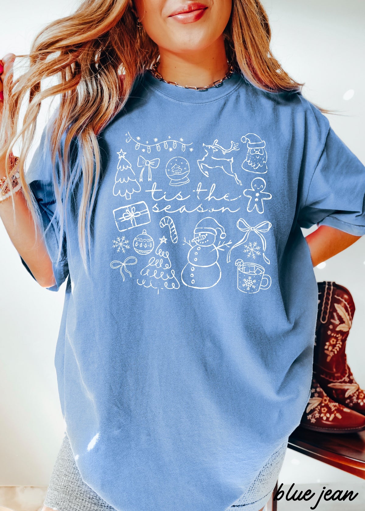 Tis the Season Doodle Tee *10 Colors (S-3X)