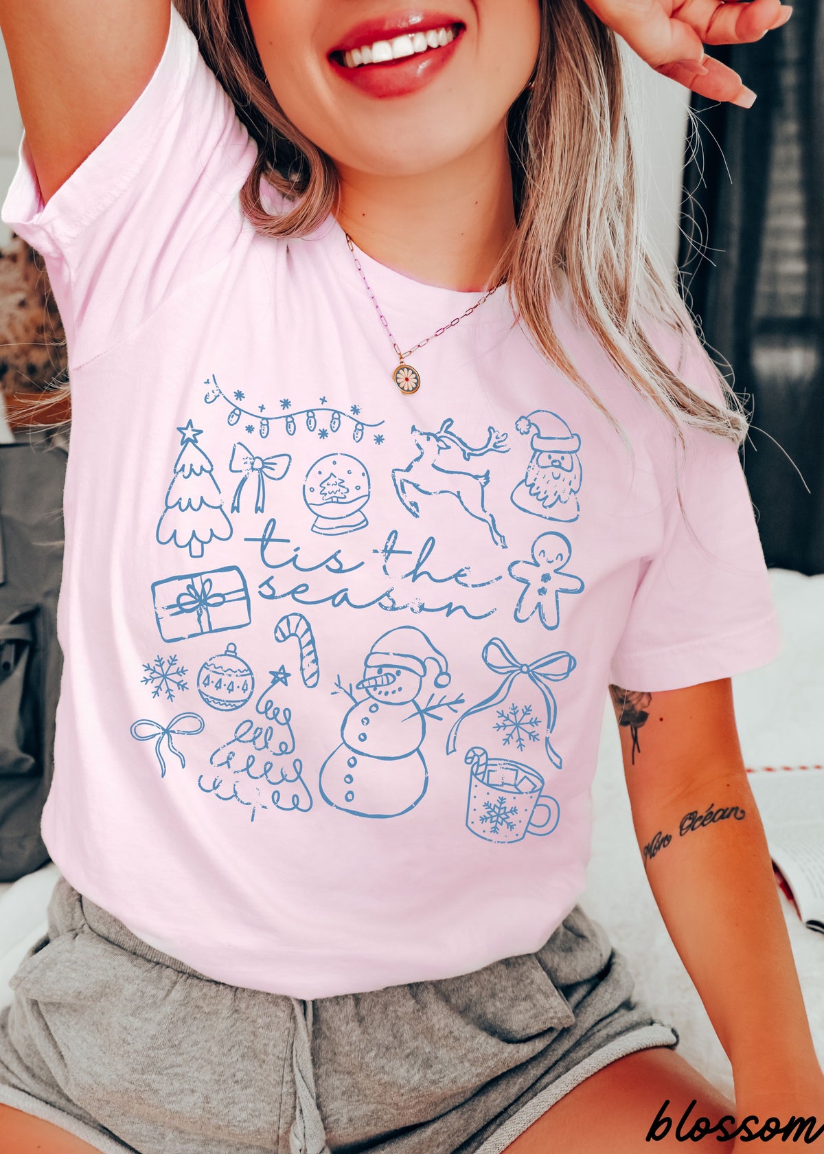 Tis the Season Doodle Tee *10 Colors (S-3X)