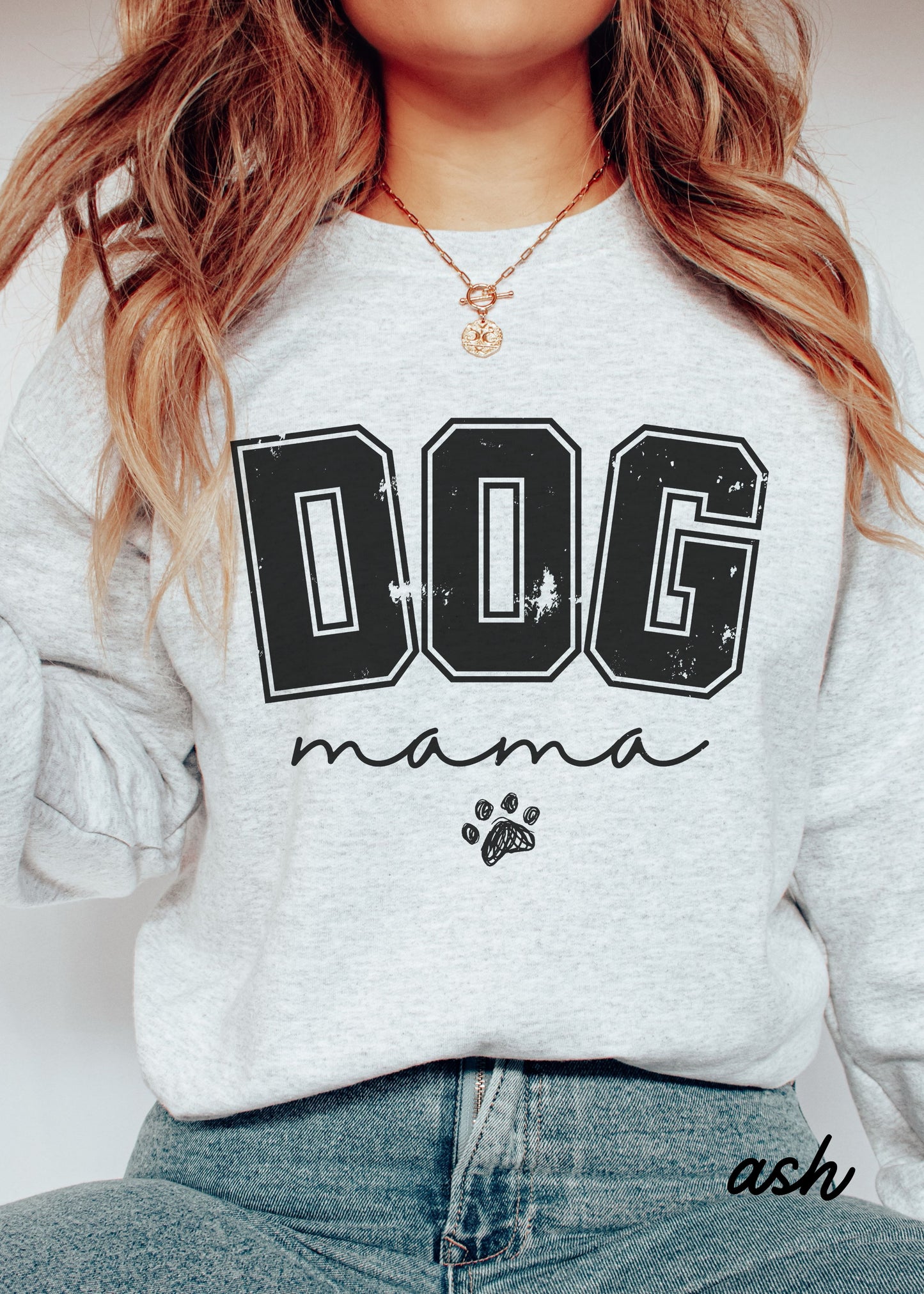 *Dog Mama Block Style Sweatshirt *3 Colors (S-5X)