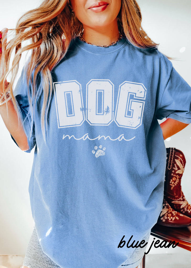 *Dog Mama Block Style Tee *6 Colors (S-4X)