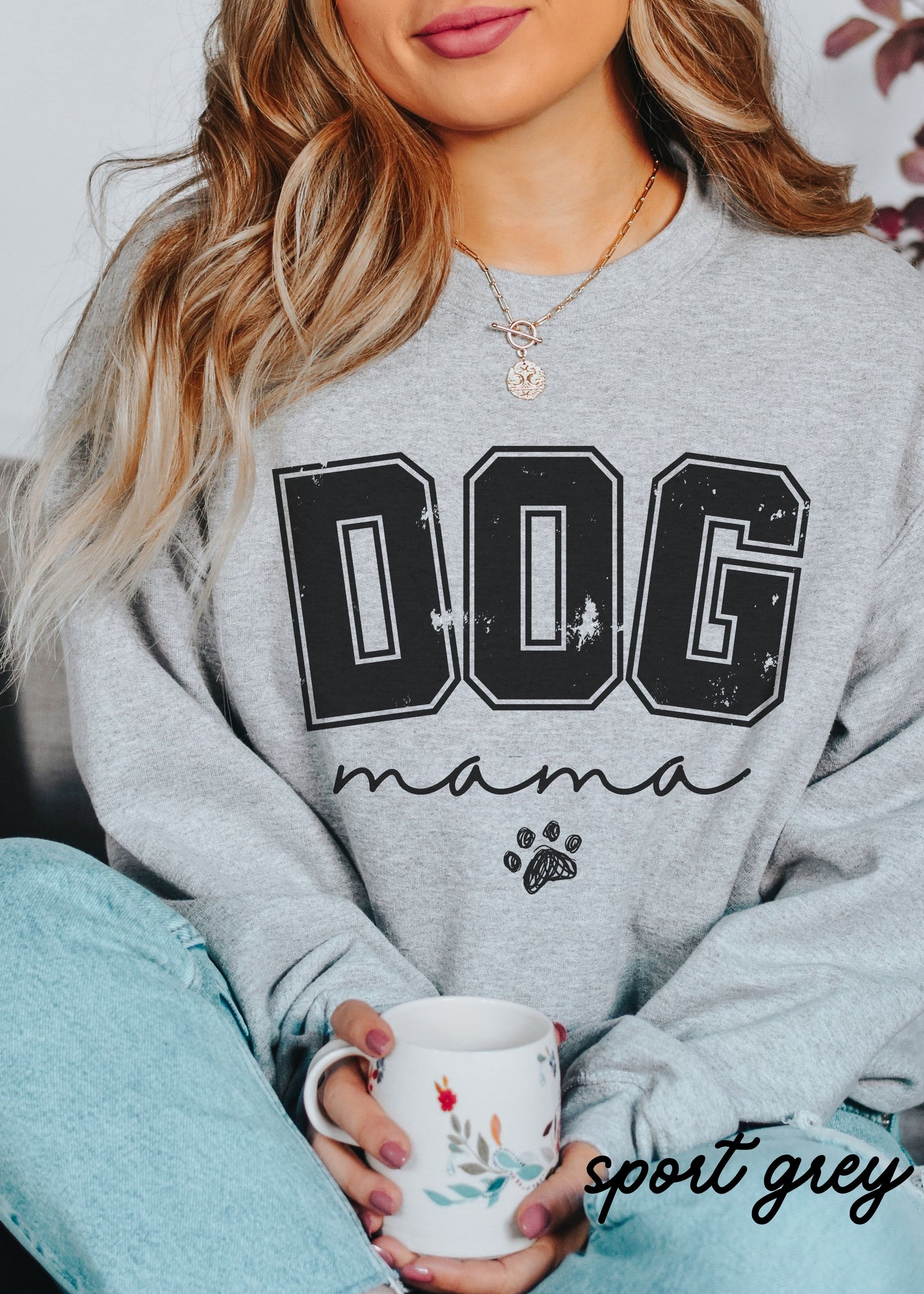 *Dog Mama Block Style Sweatshirt *3 Colors (S-5X)