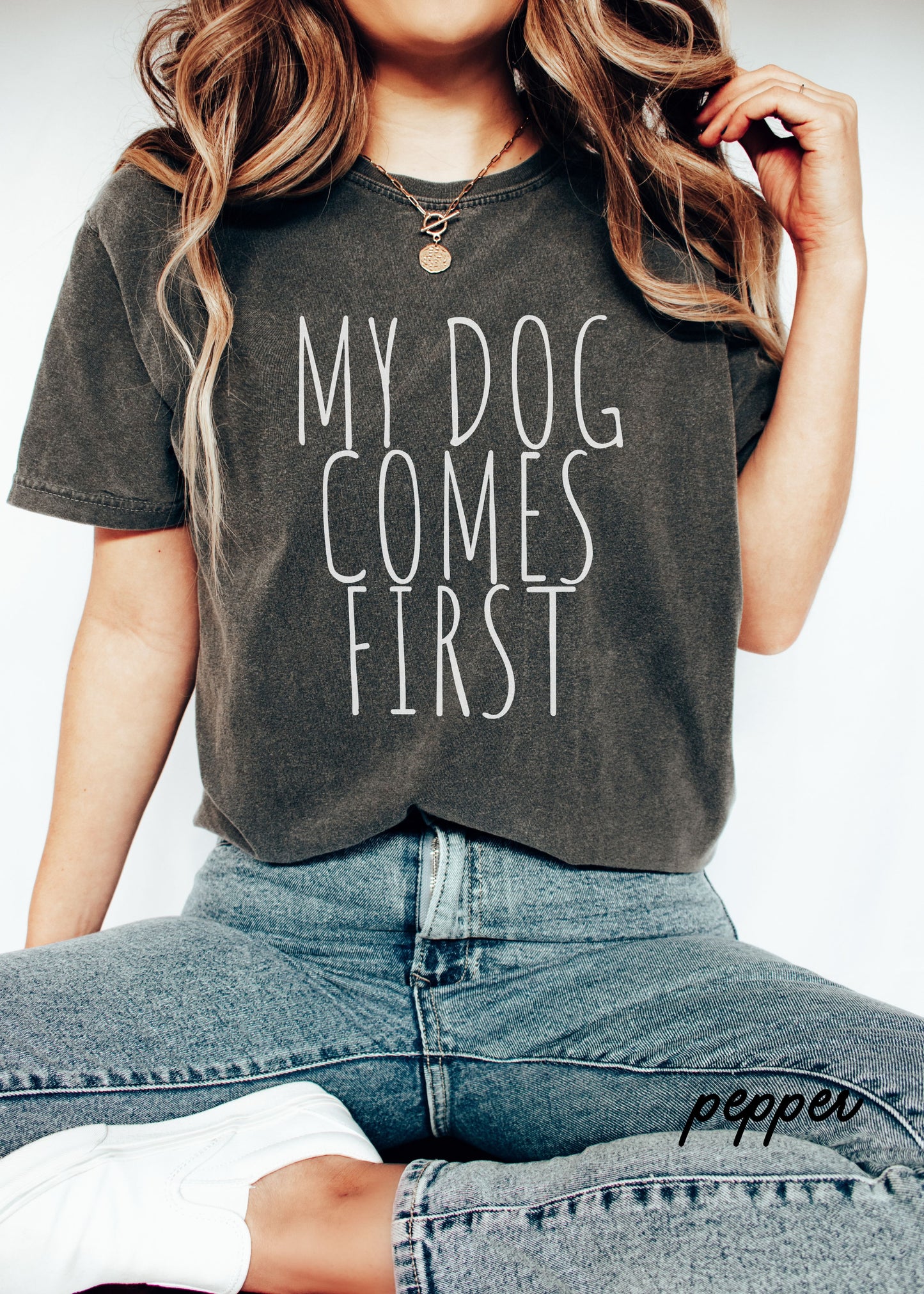 *Youth My Dog Comes First Tee *5 Colors (XS-XL)