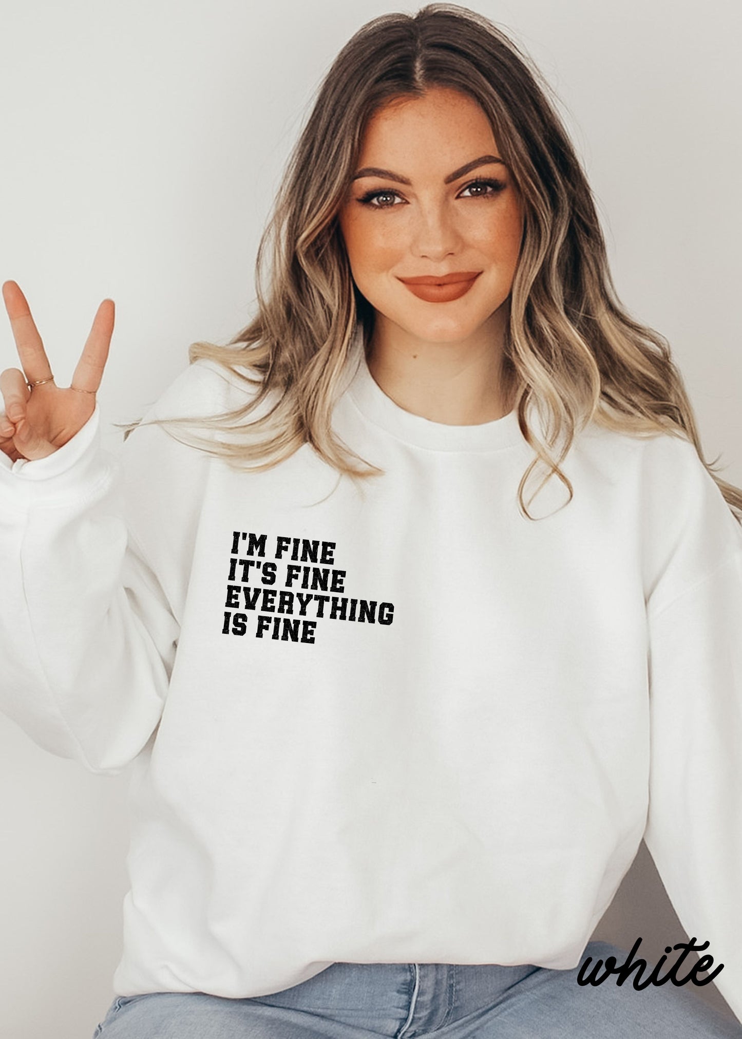 *Unisex Everything is Fine University Sweatshirt *4 Colors (S-5X)