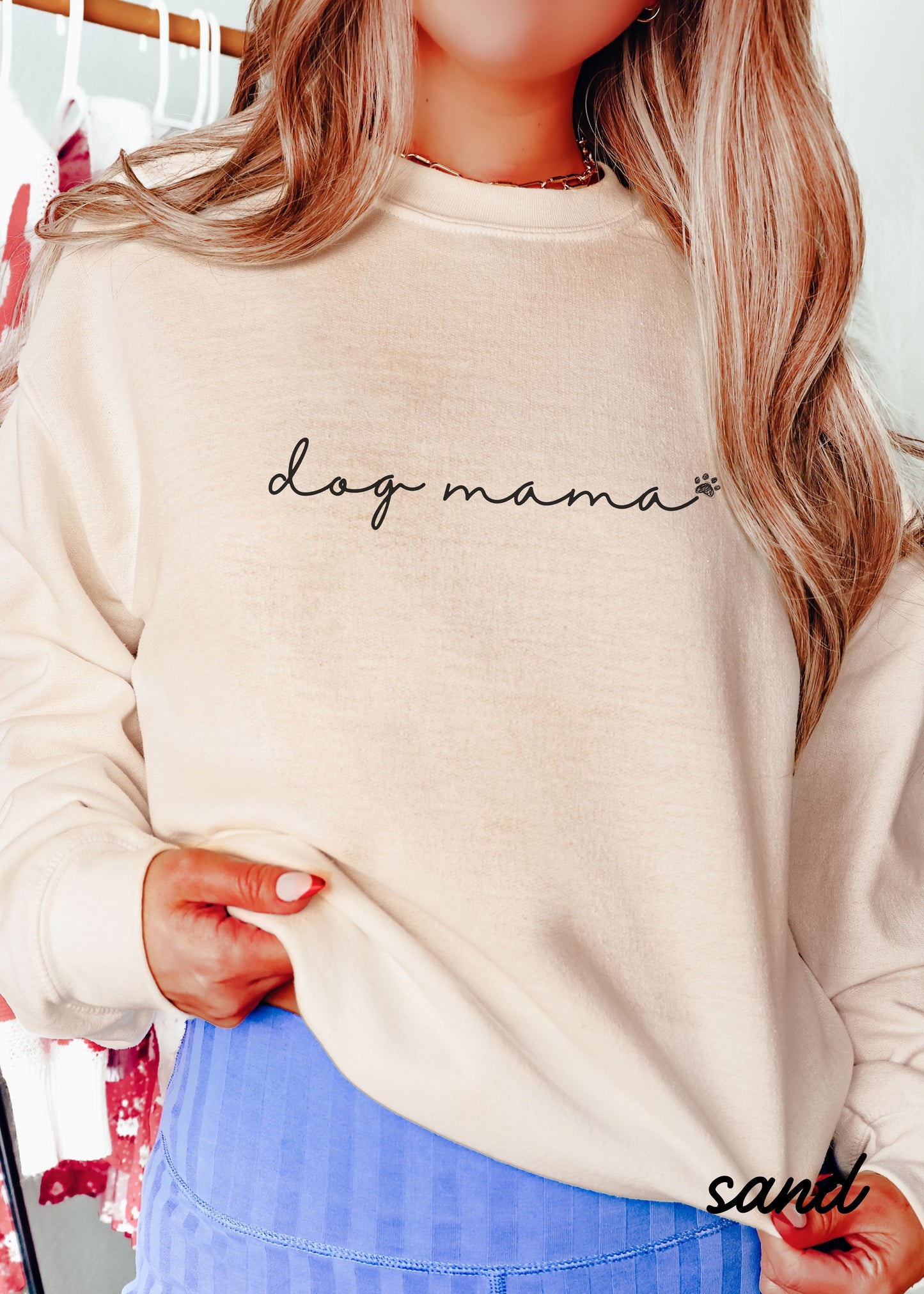 *Dog Mama Cursive Sweatshirt *5 Colors (S-5X)