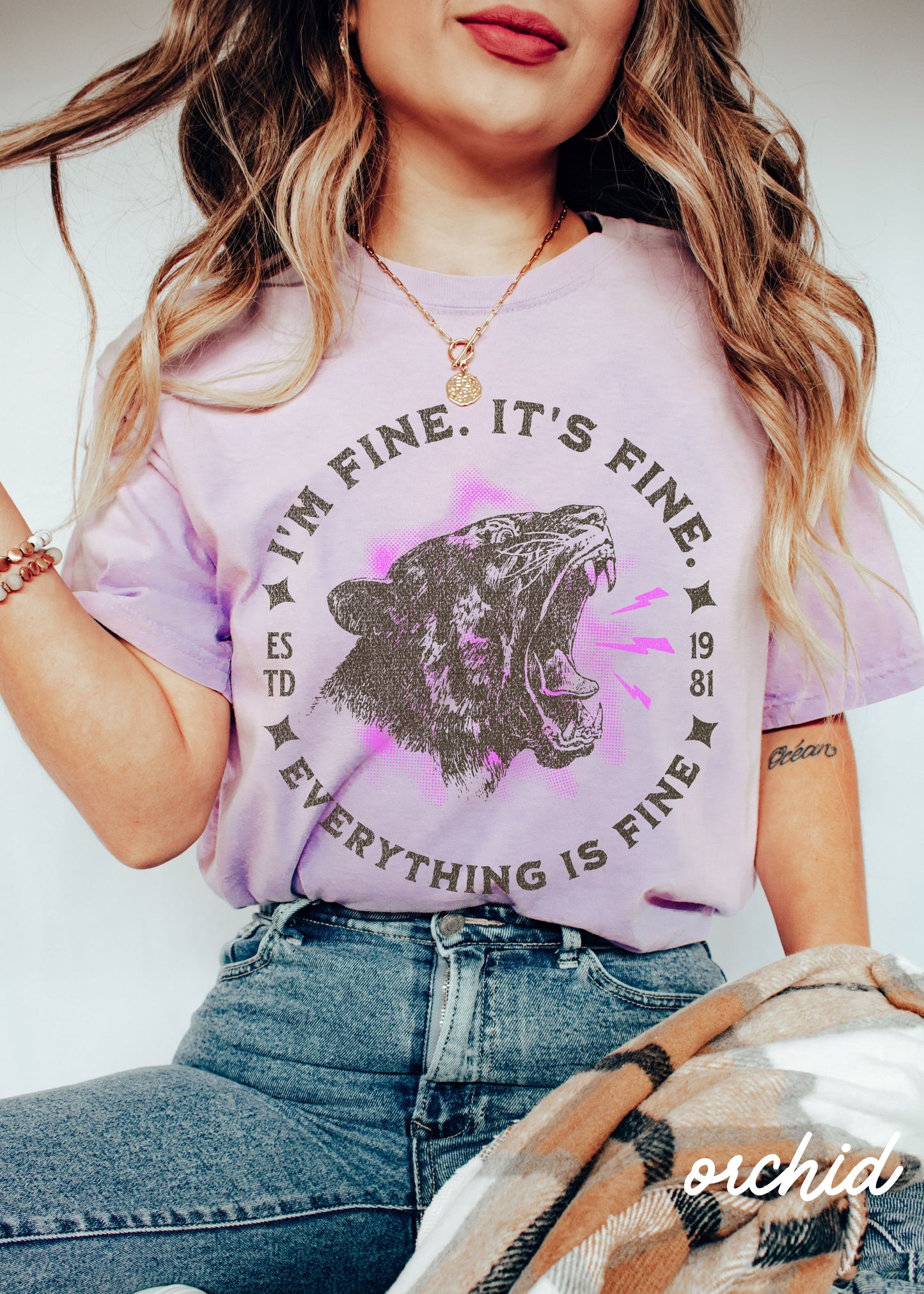 *Comfort Colors Everything is Fine Cheetah Tee *6 Colors (S-4X)