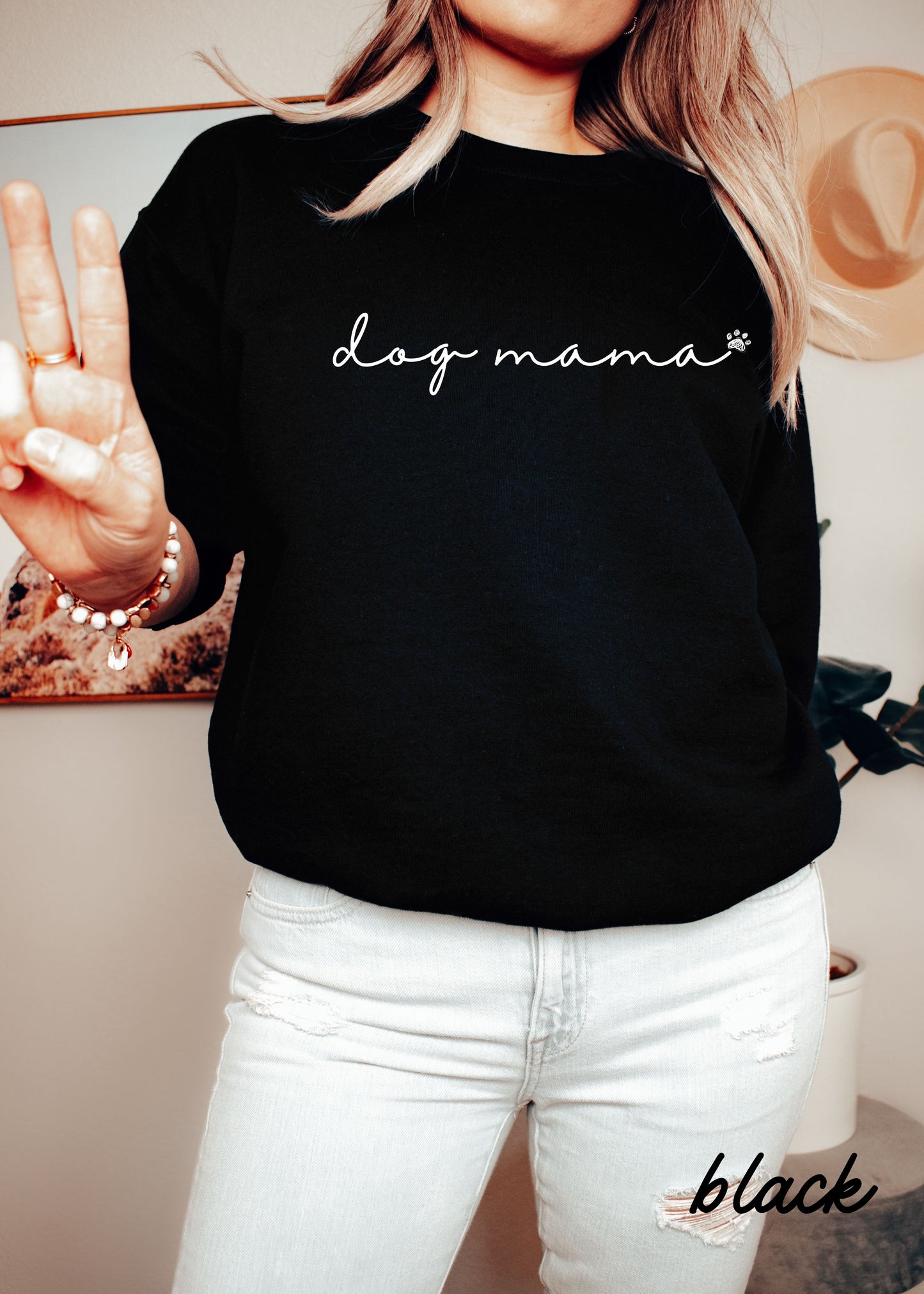 *Dog Mama Cursive Sweatshirt *5 Colors (S-5X)