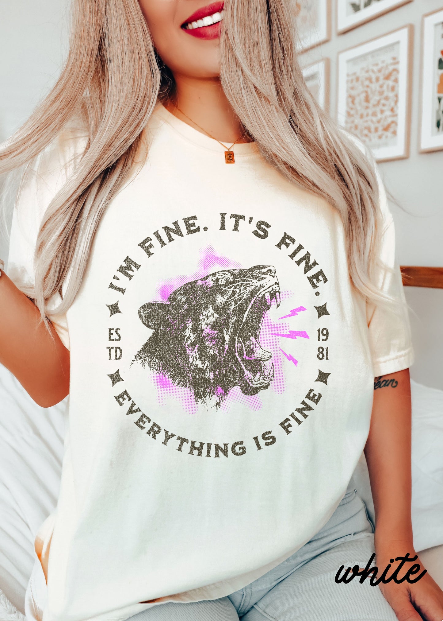*Comfort Colors Everything is Fine Cheetah Tee *6 Colors (S-4X)