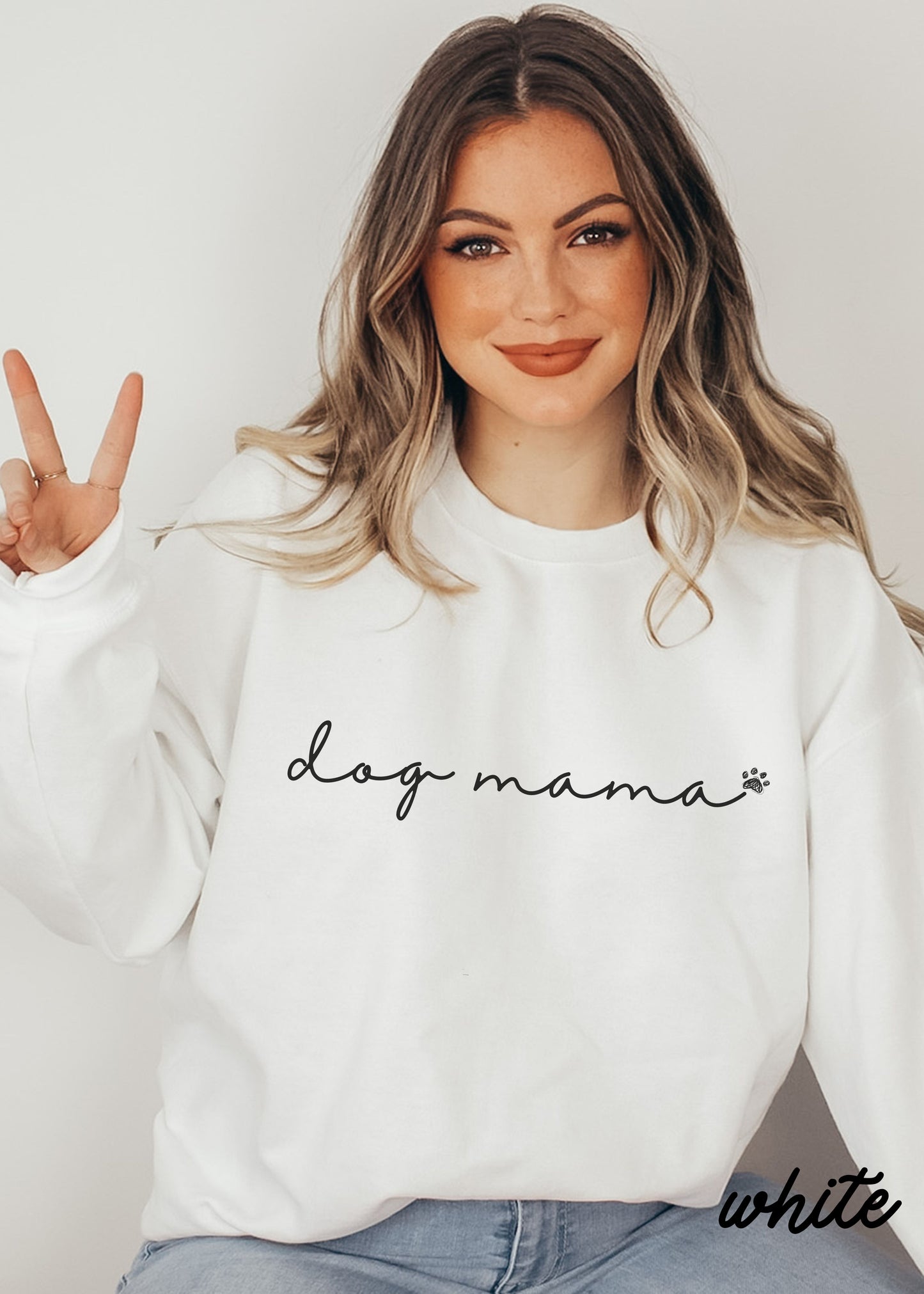 *Dog Mama Cursive Sweatshirt *5 Colors (S-5X)