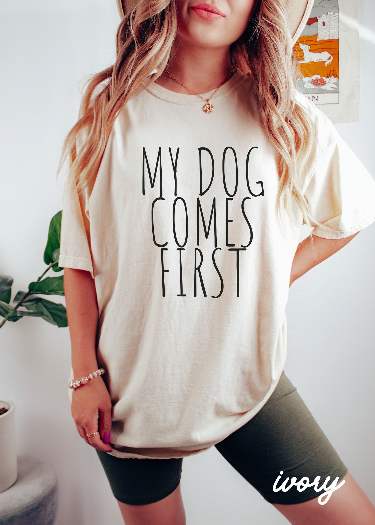 *Youth My Dog Comes First Tee *5 Colors (XS-XL)