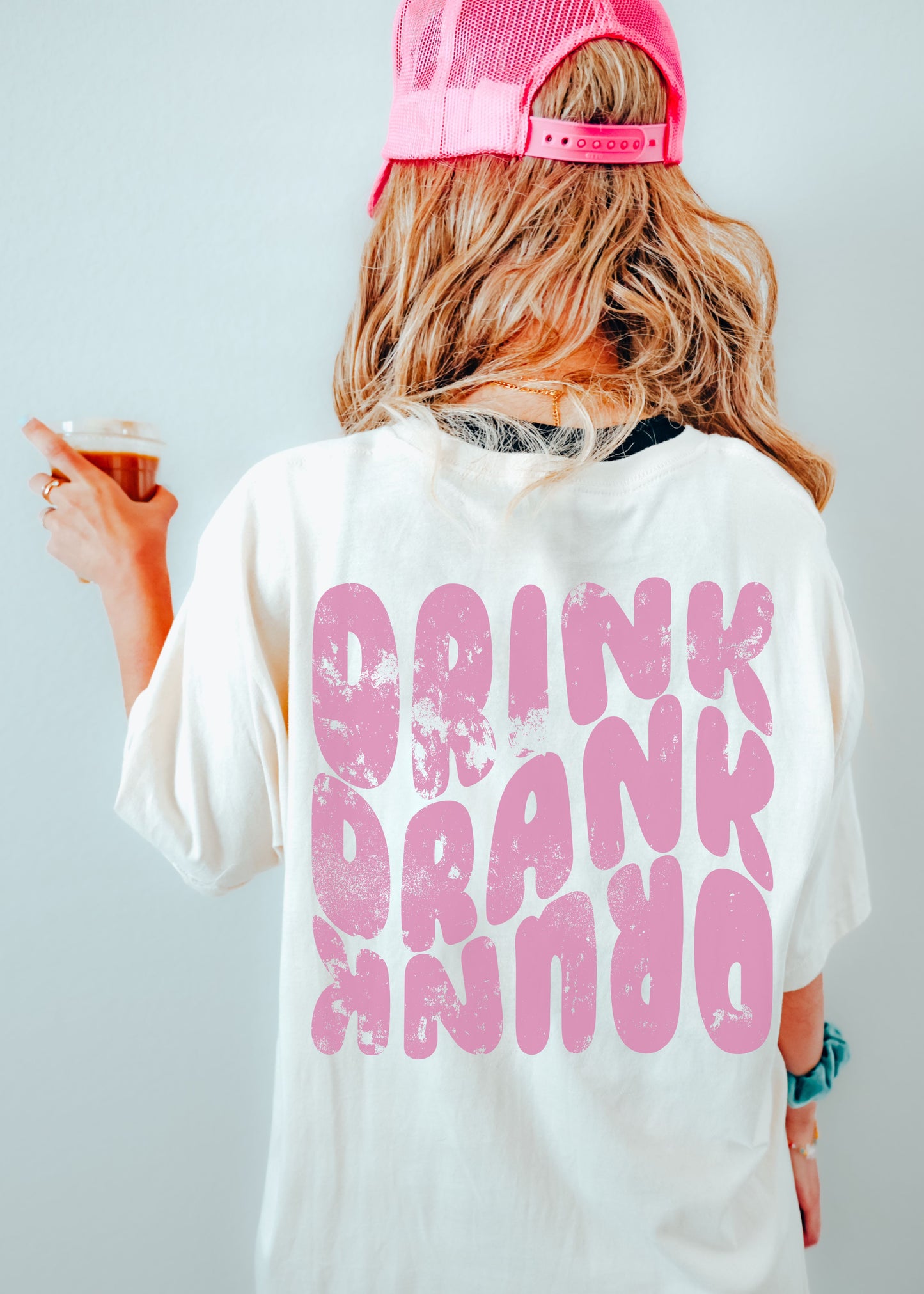 *Drink Drank Drunk Back Design Tee *5 Colors (S-4X)