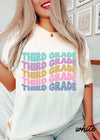 *Youth Personalized Grade Wavy Tee *7 Colors (XS-XL)