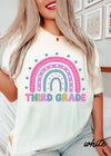 *Youth Personalized Grade Rainbow Tee *6 Colors (XS-XL)
