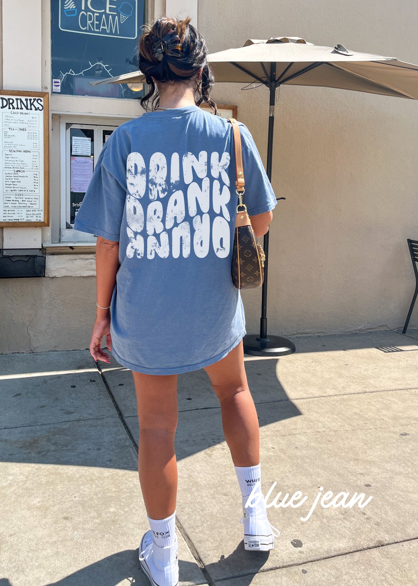 *Drink Drank Drunk Back Design Tee *5 Colors (S-4X)