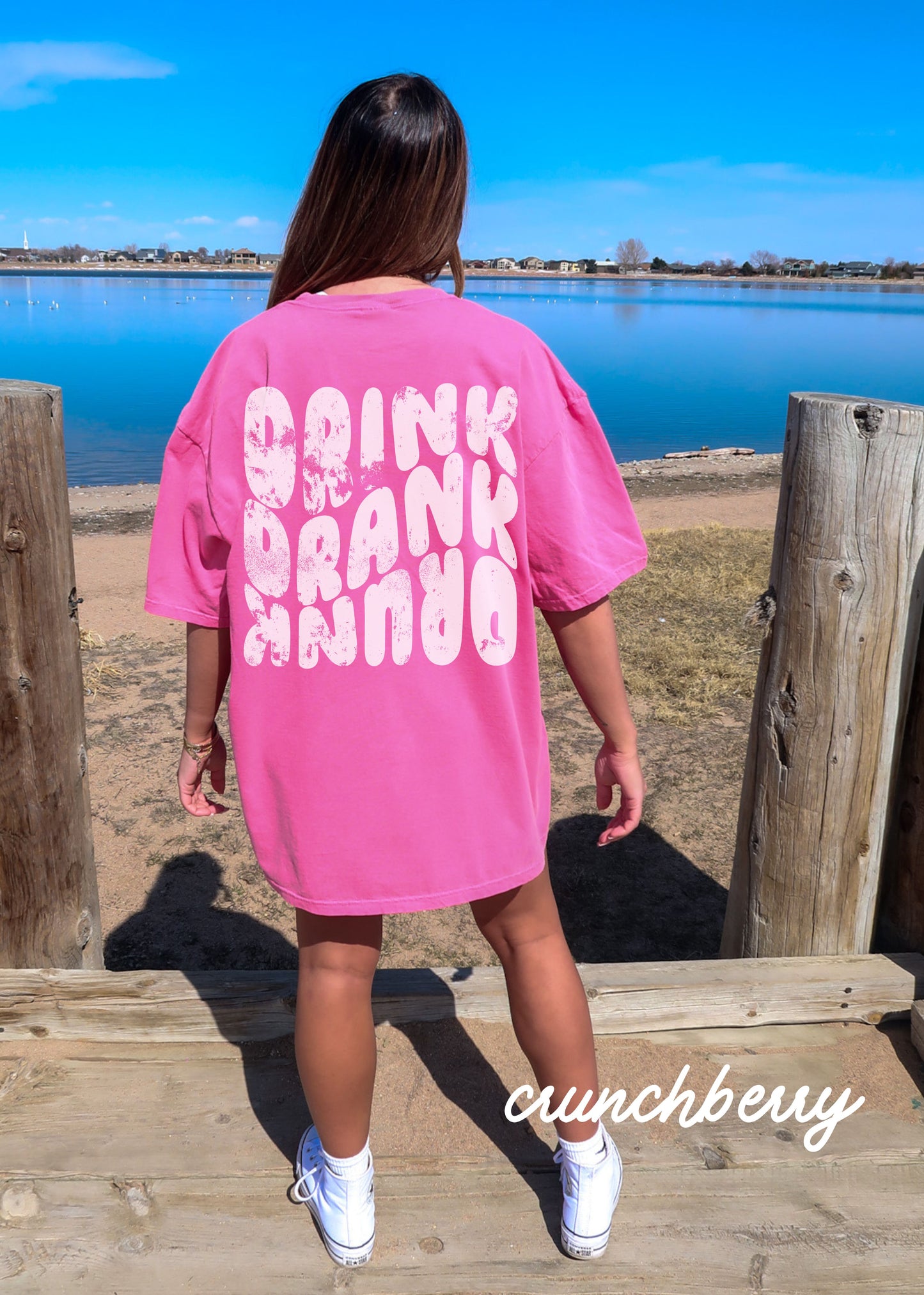 *Drink Drank Drunk Back Design Tee *5 Colors (S-4X)