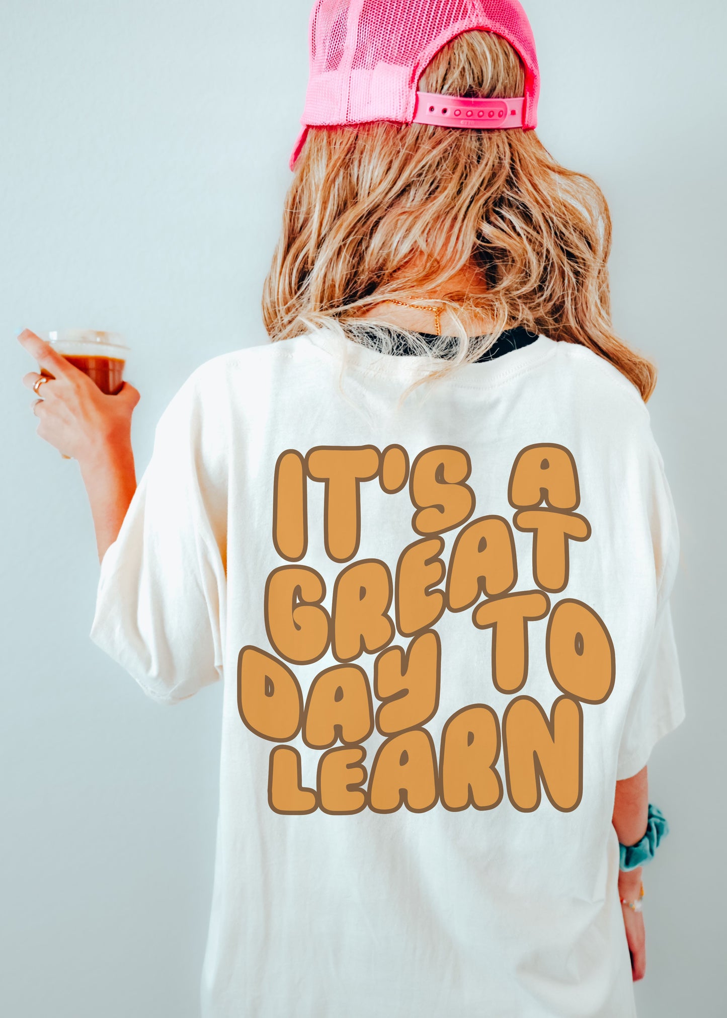 *Personalized Good Day to Learn Back Print Tee *8 Colors (S-4X)