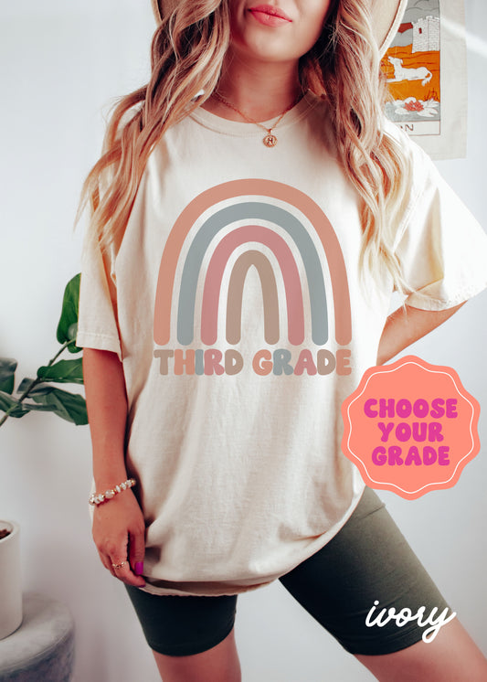 *Personalized Grade Fall Rainbow *3 Colors (S-4X)