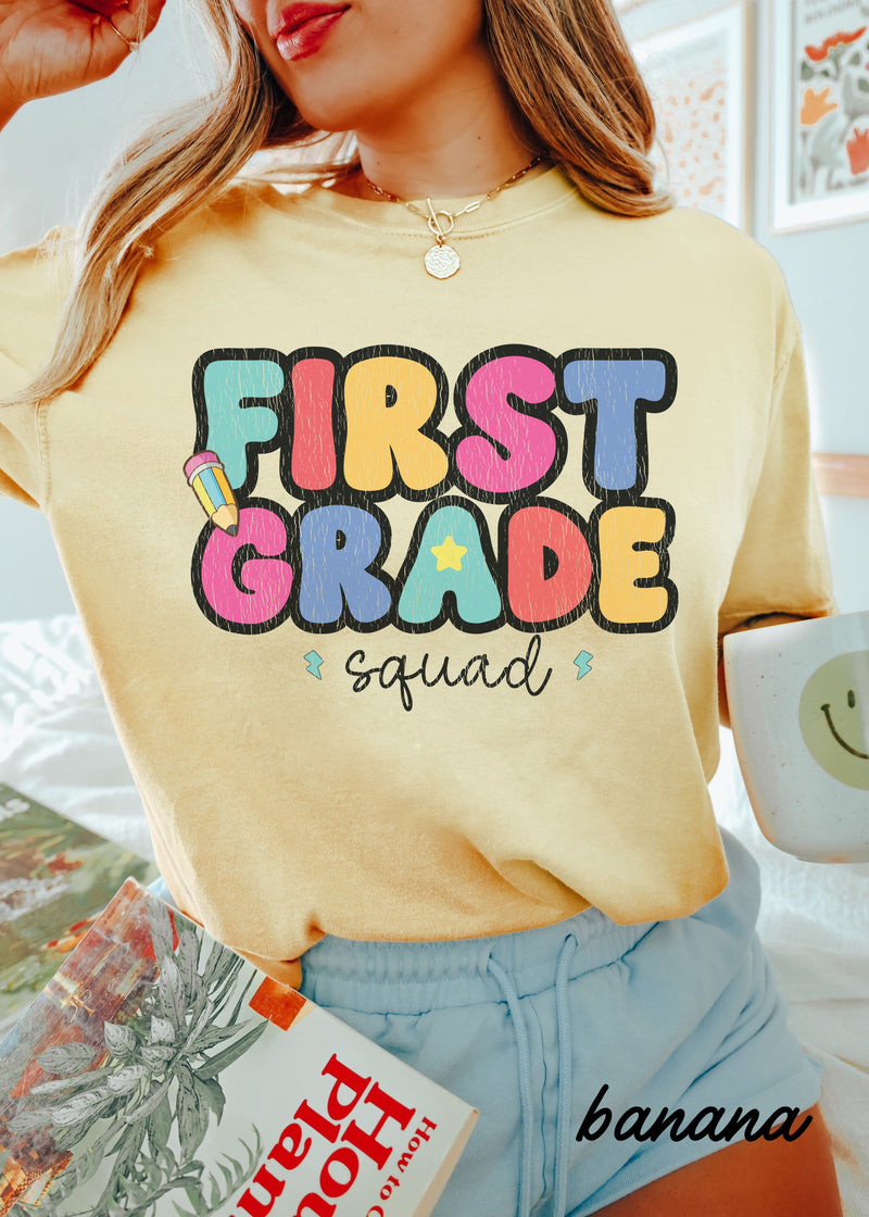 *Personalized Grade Squad Tee *8 Colors (S-4X)