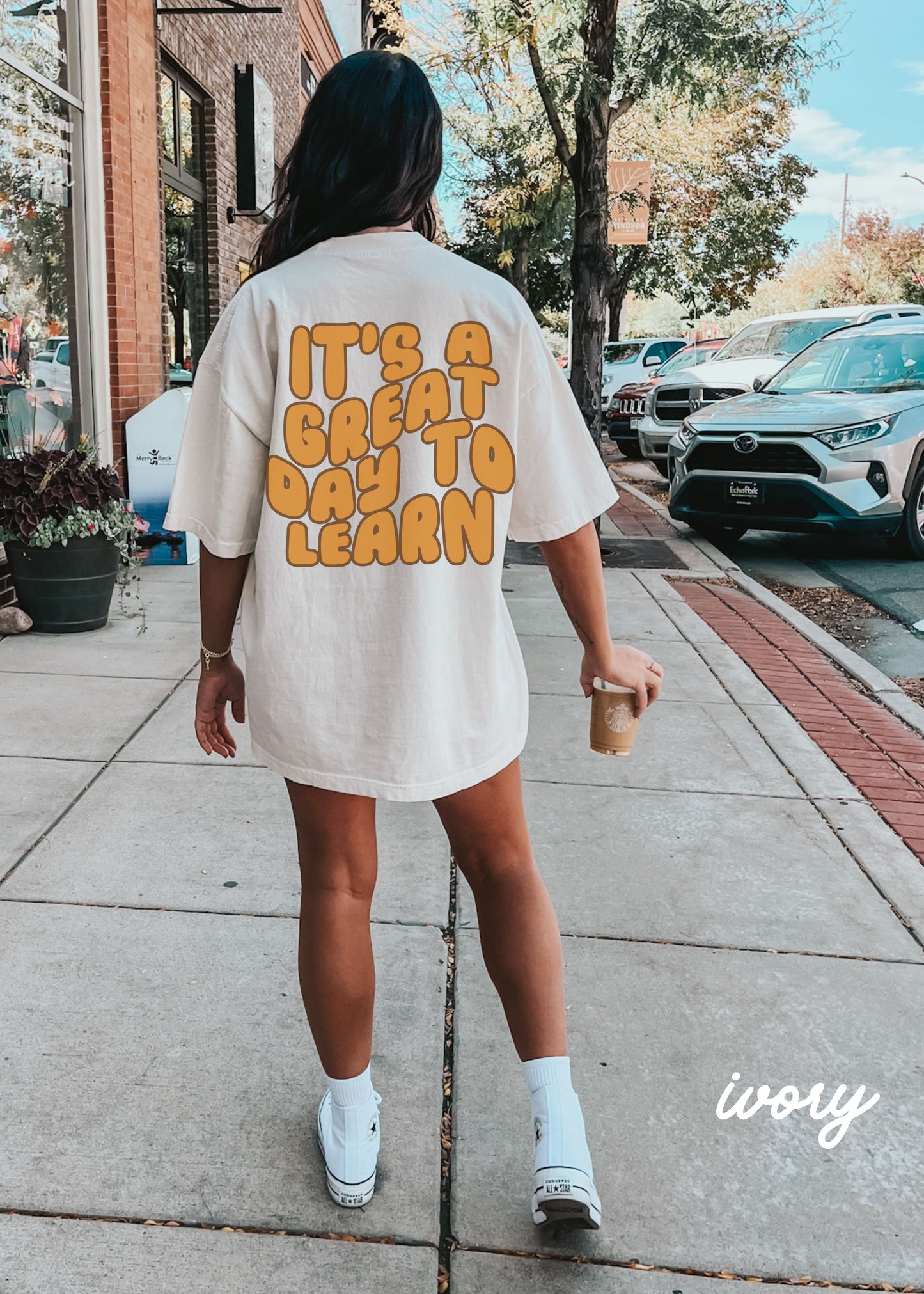 *Personalized Good Day to Learn Back Print Tee *8 Colors (S-4X)