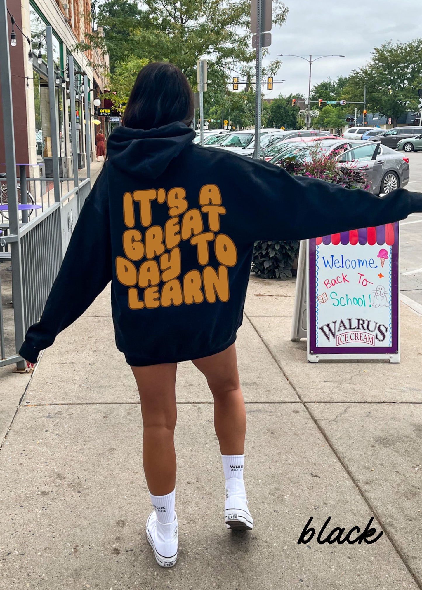 *Personalized Good Day to Learn Hoodie *5 Colors (S-5X)