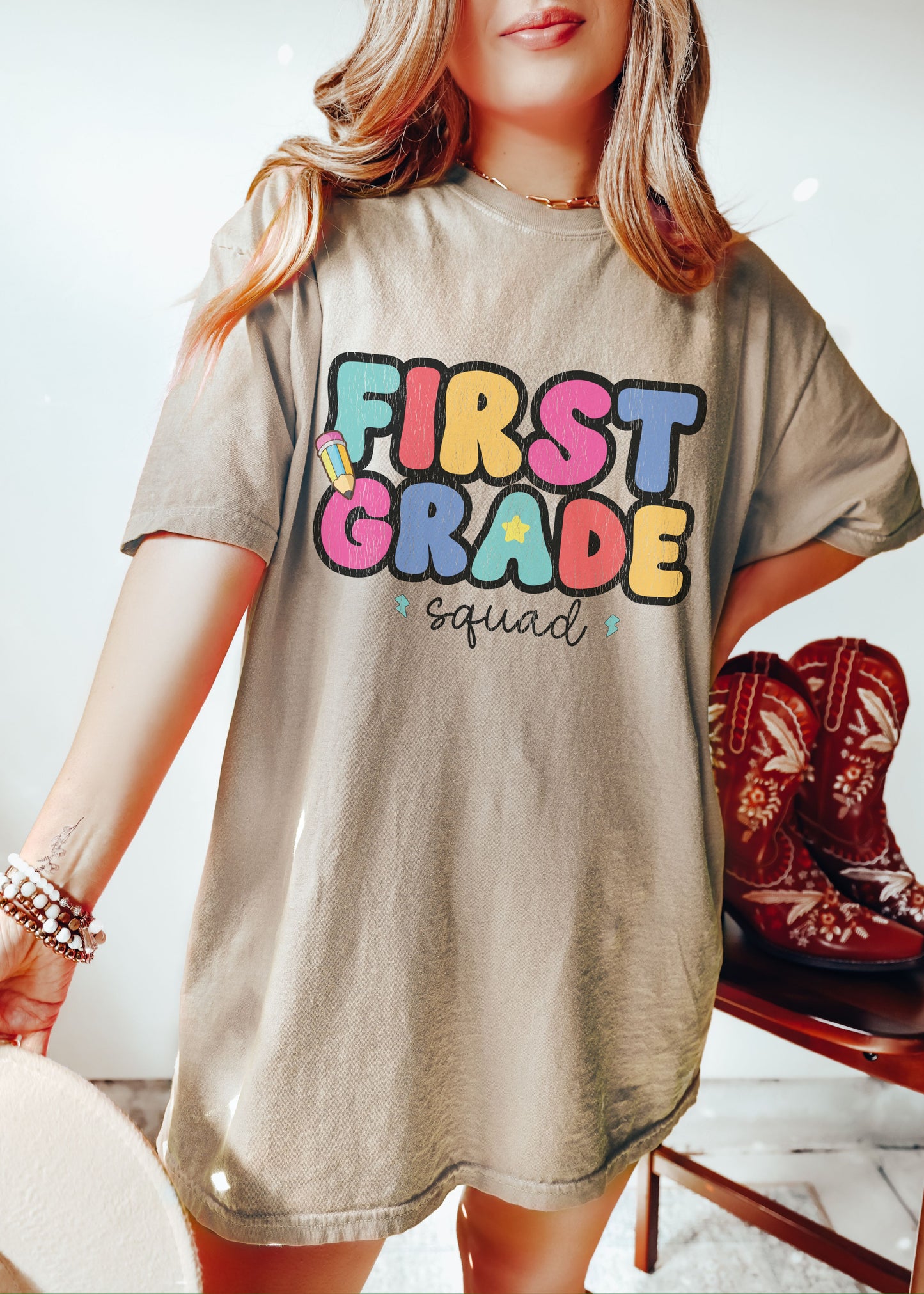 *Personalized Grade Squad Tee *8 Colors (S-4X)