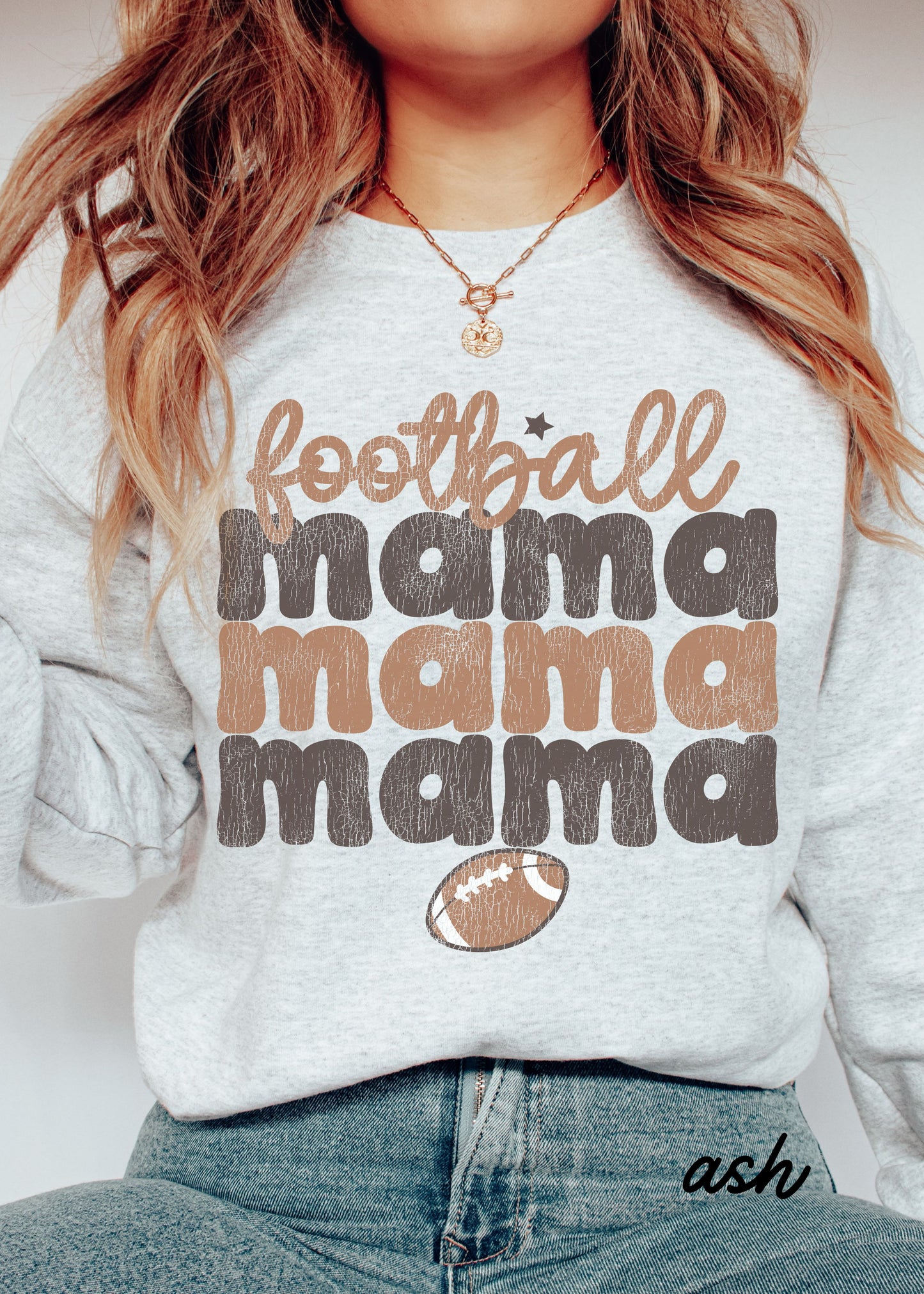 *FOOTBALL Mama Two Toned Sweatshirt *4 Colors (S-5X)