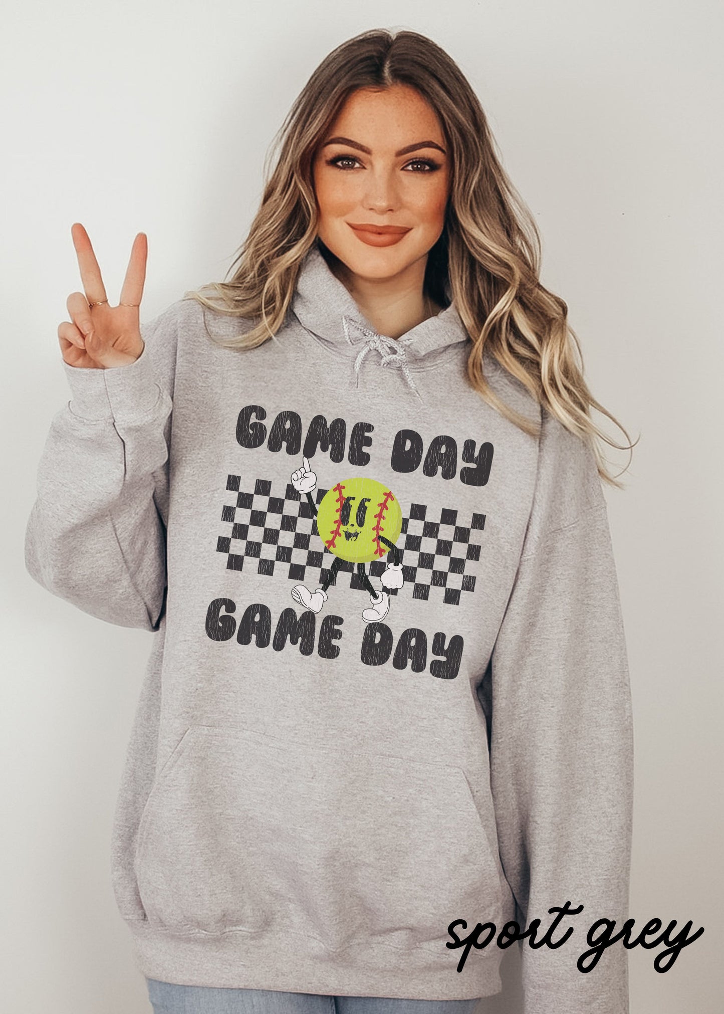 *Game Day SOFTBALL Mascot Hoodie *4 Colors (S-5X)