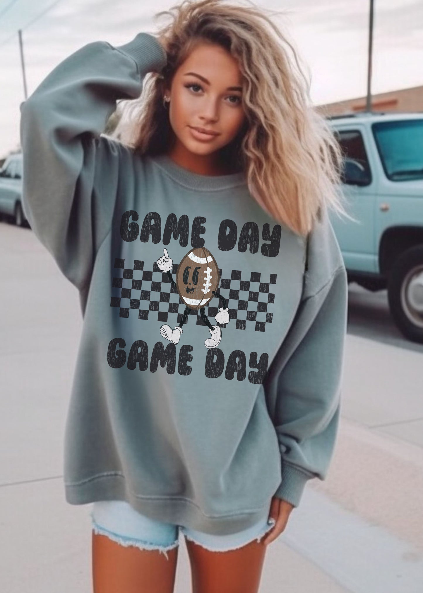 *Game Day FOOTBALL Mascot Comfort Colors Sweatshirt (S-2X)