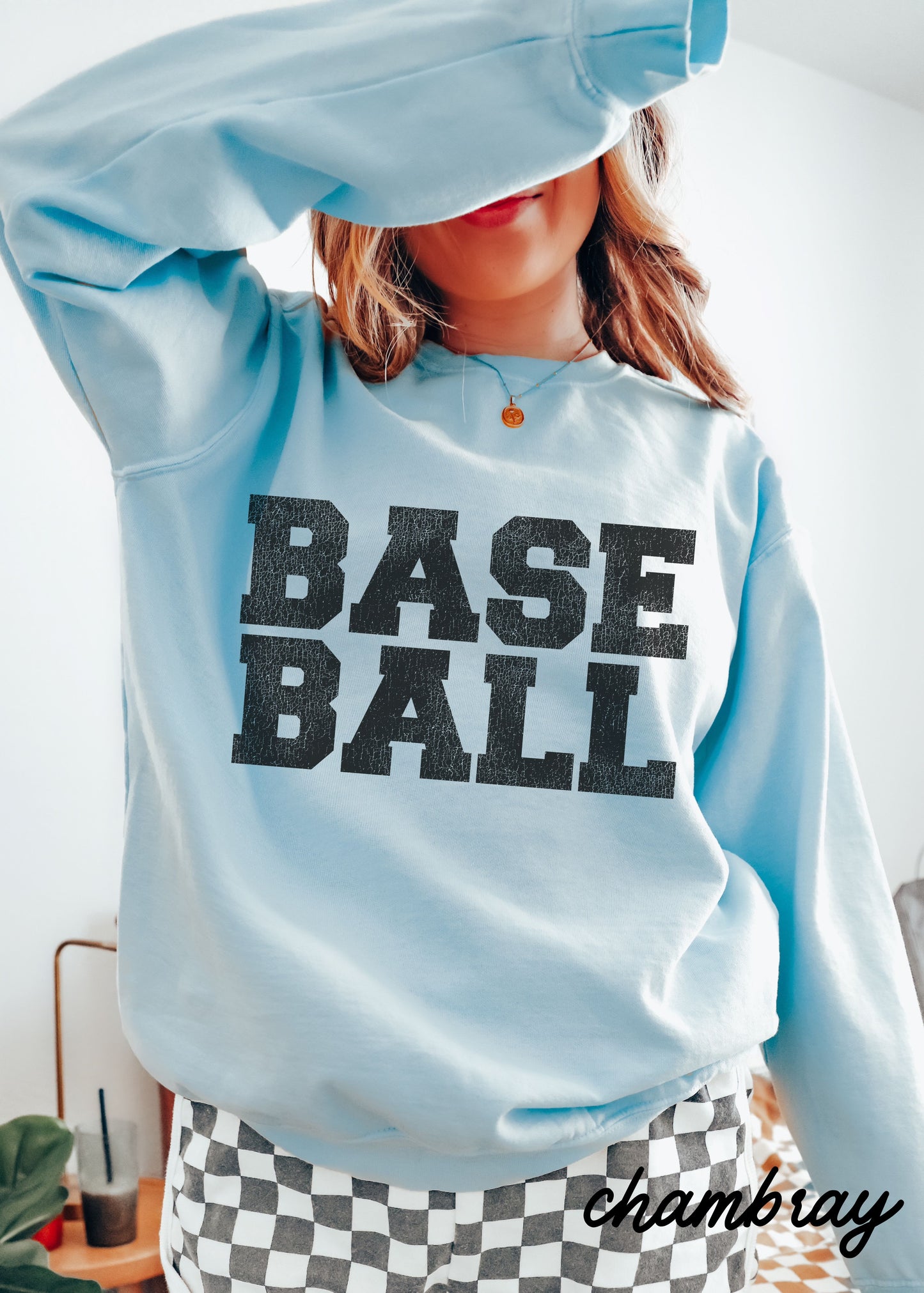 *BASEBALL University Comfort Colors Sweatshirt *8 Colors (S-2X)