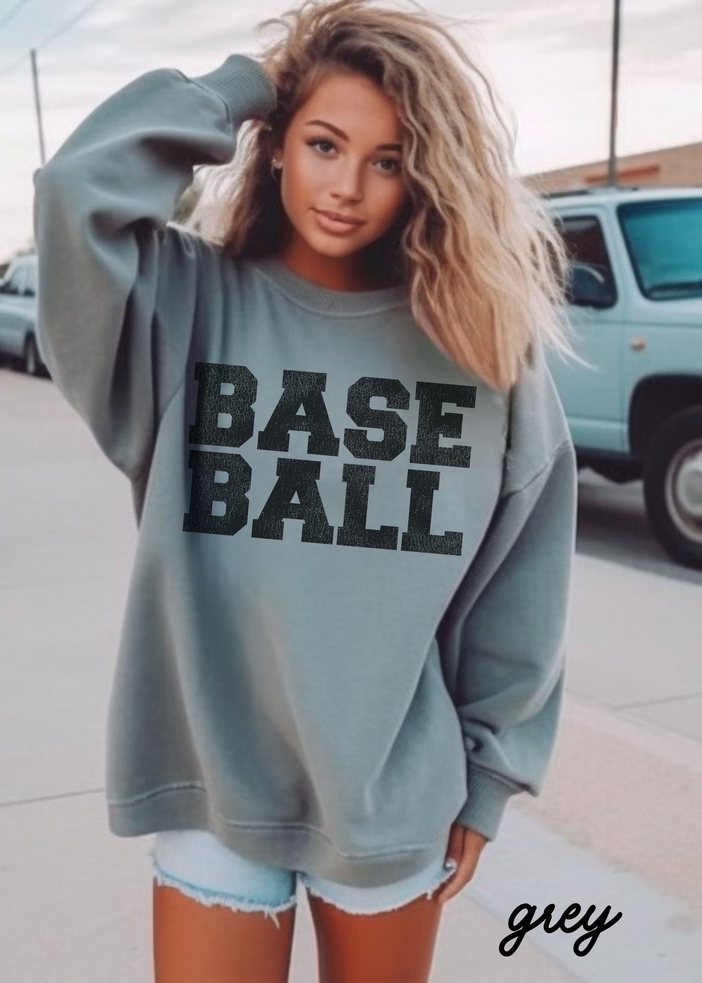 *BASEBALL University Comfort Colors Sweatshirt *8 Colors (S-2X)