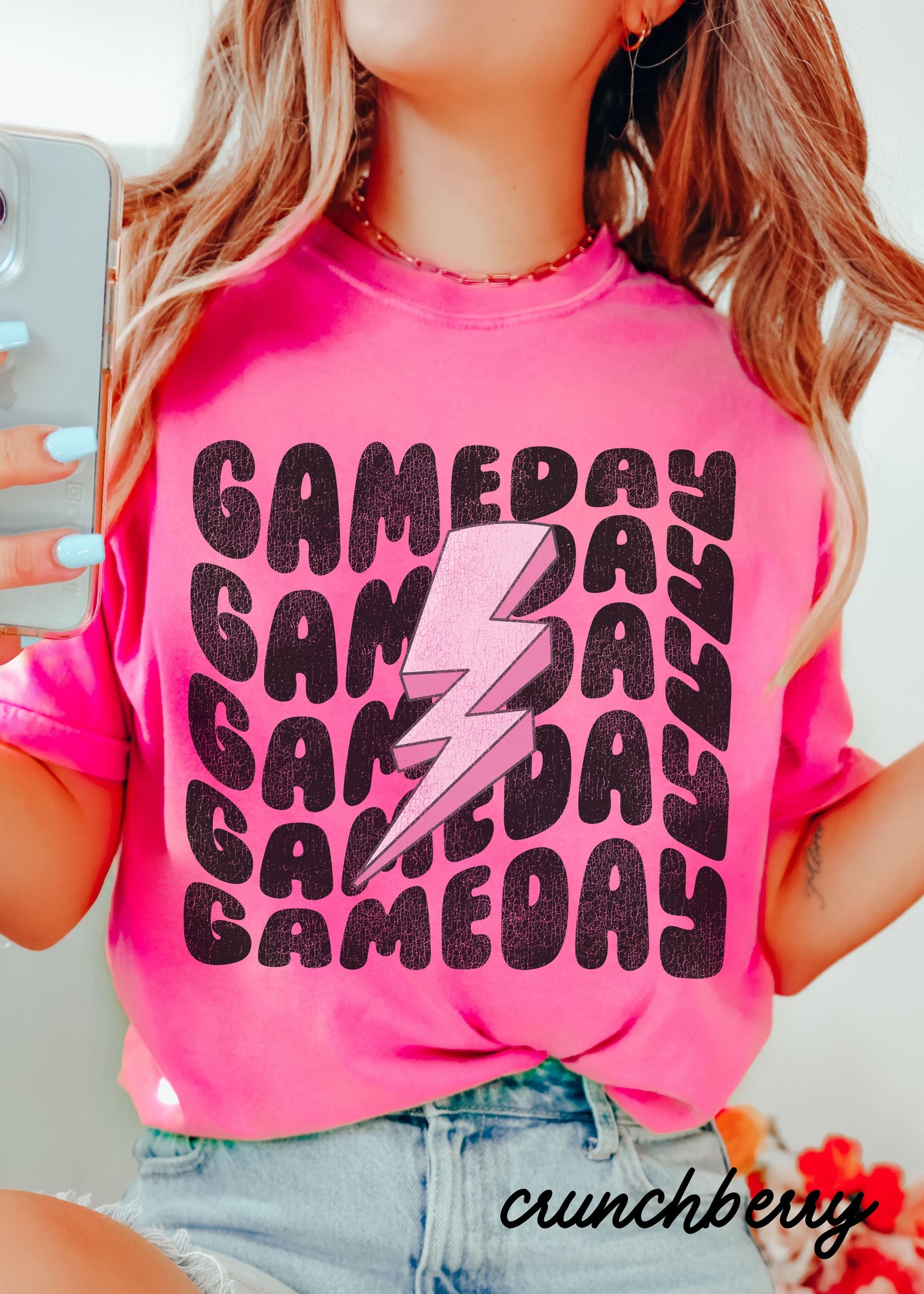 *Game Day Lightning Bolt Tee *9 Colors (S-4X)