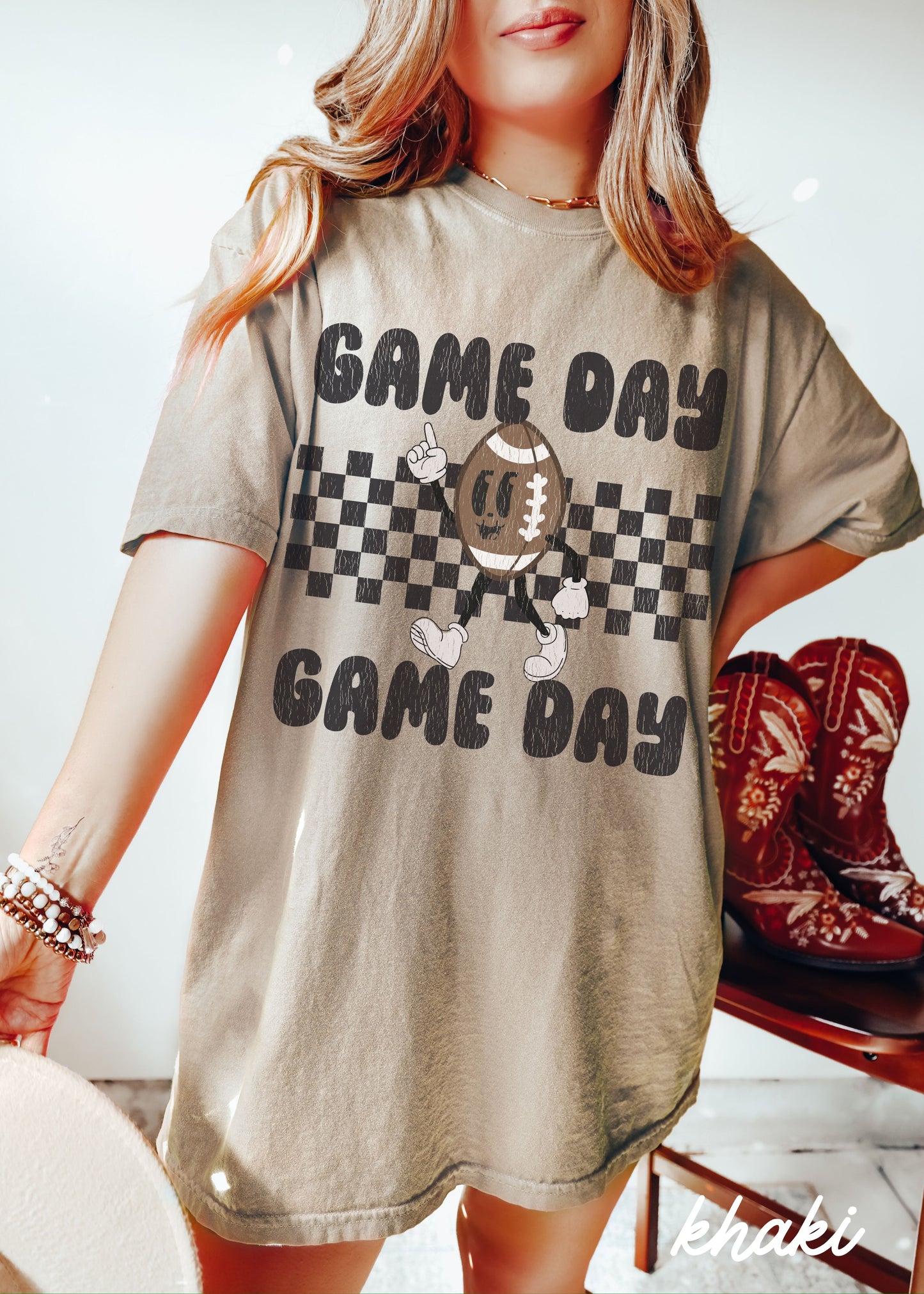*Game Day FOOTBALL Mascot Tee *10 Colors (S-4X)