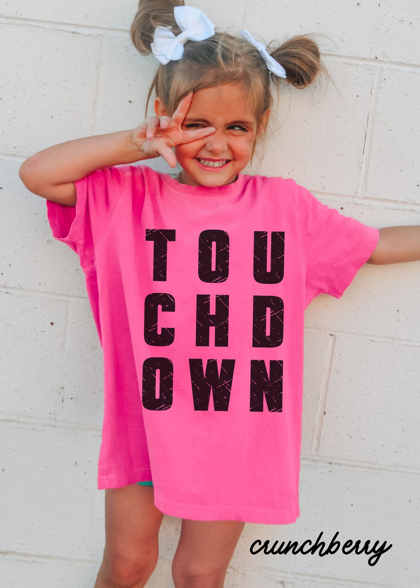 *Youth TOUCHDOWN Football Tee *7 Colors (XS-XL)