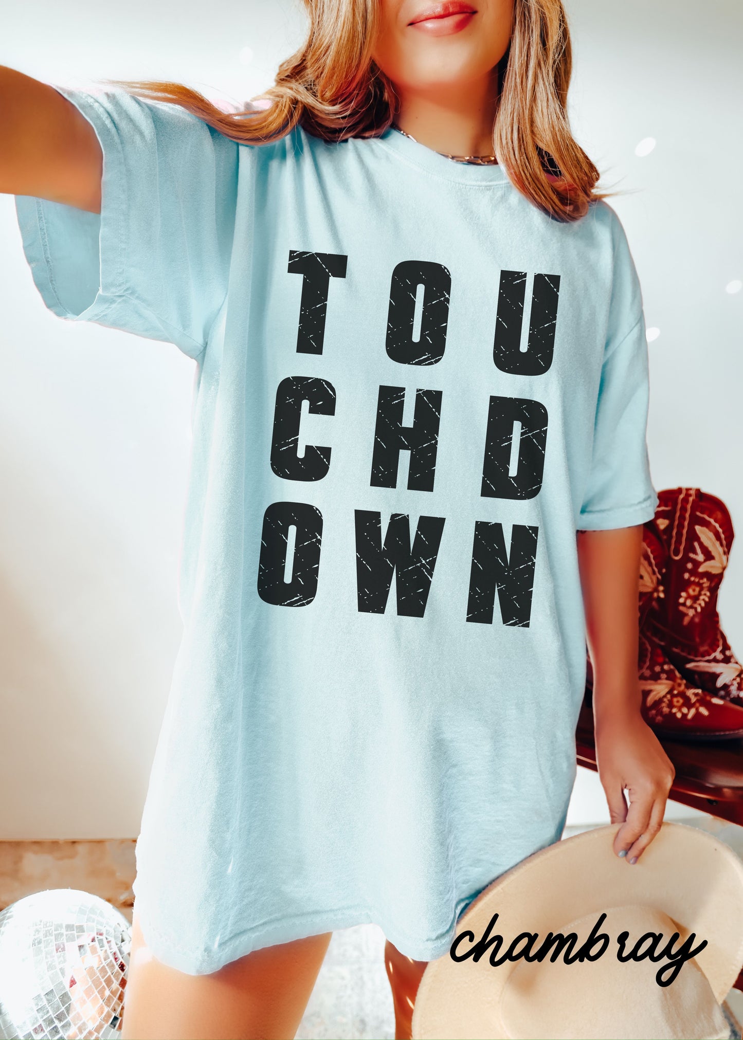 *TOUCHDOWN Football Tee *11 Colors (S-4X)