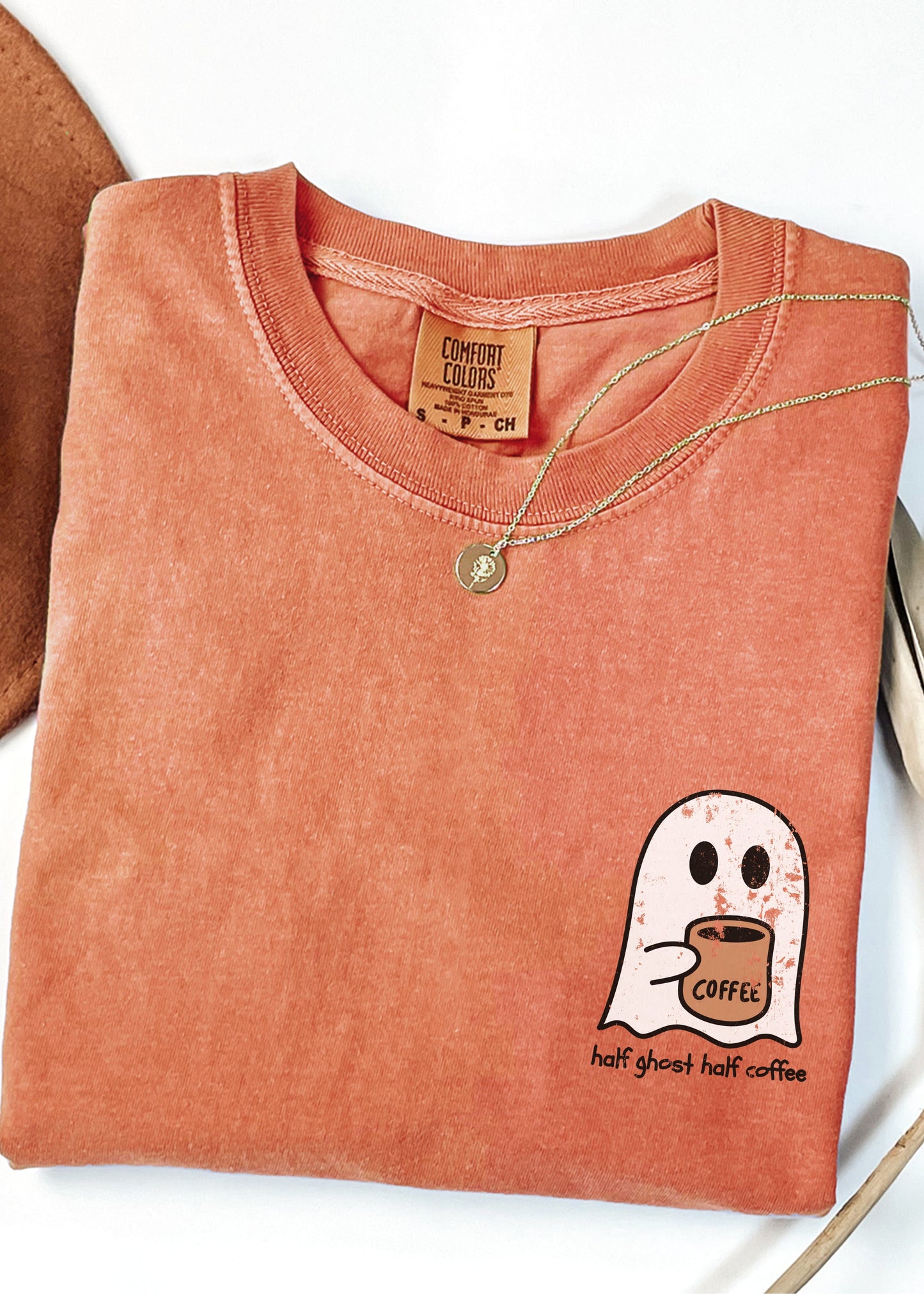 Pre-Order: Half Ghost Half Coffee Tee *3 Colors (S-4X)